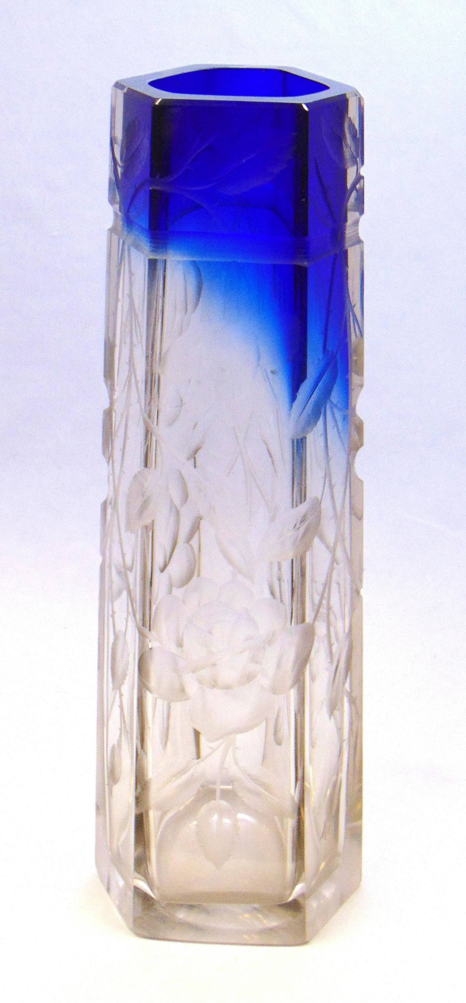 Moser monumental cut glass vase (1 of 8)