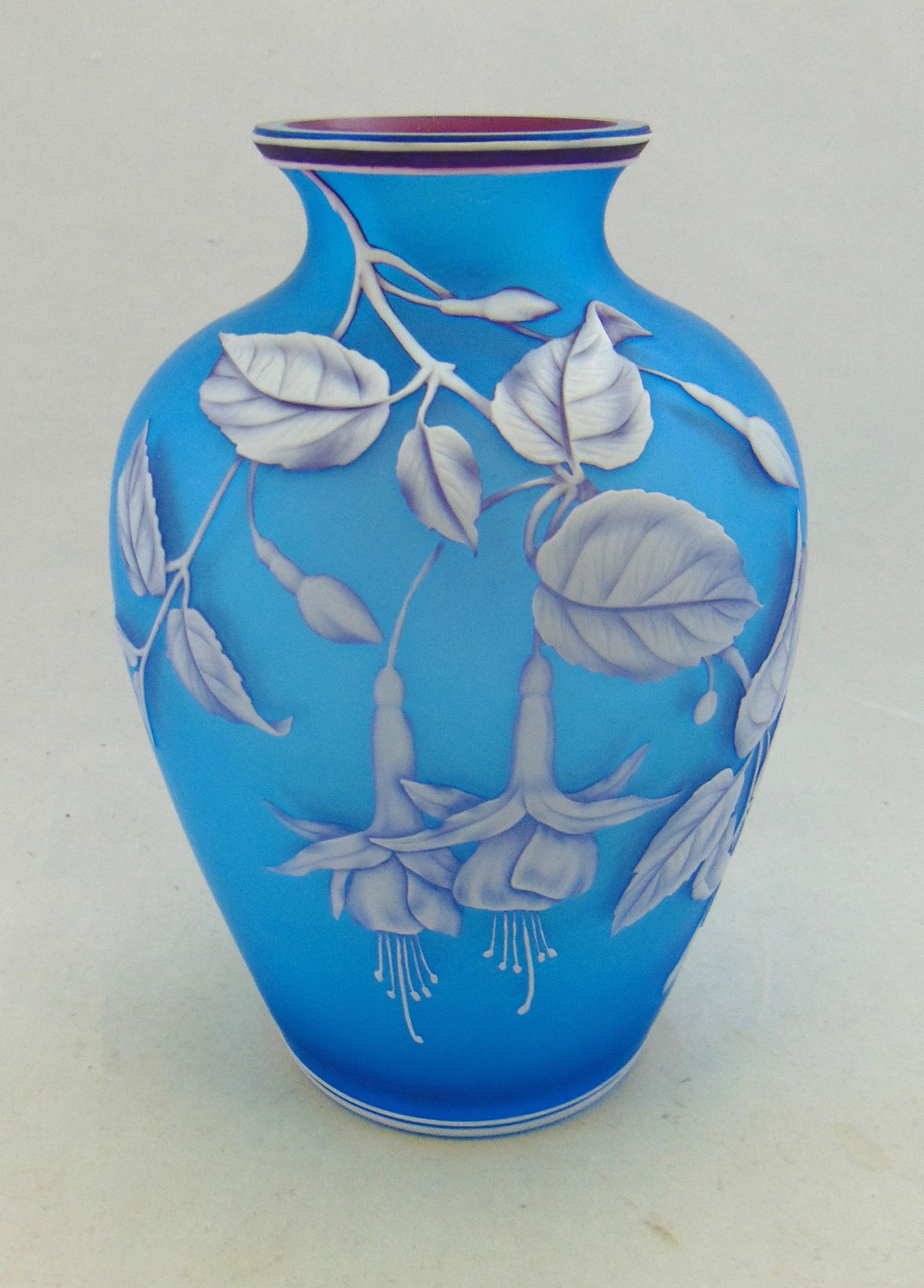 Webb Prussian Blue cameo vase (1 of 6)
