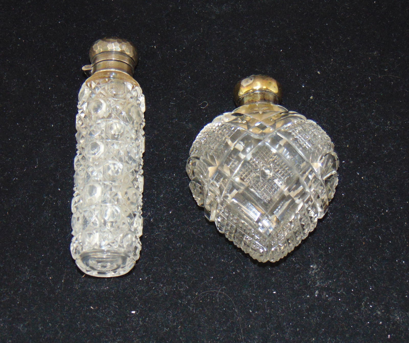 Two cut glass perfume bottles (1 of 3)