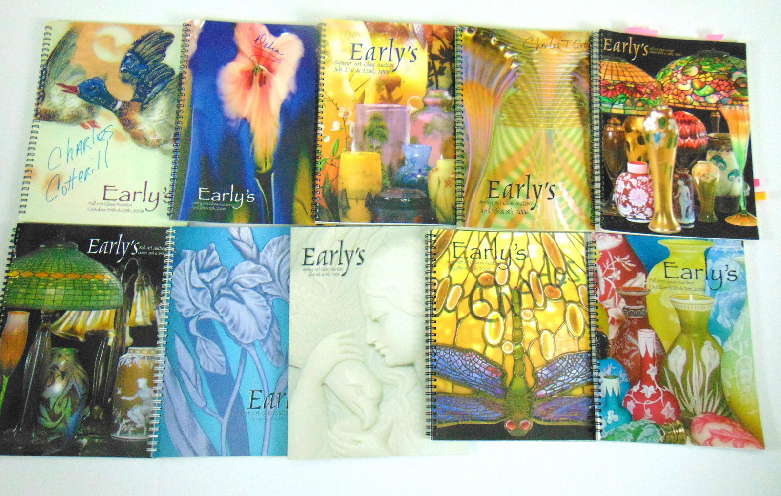 Group of 10 Early's art glass catalogs (1 of 4)
