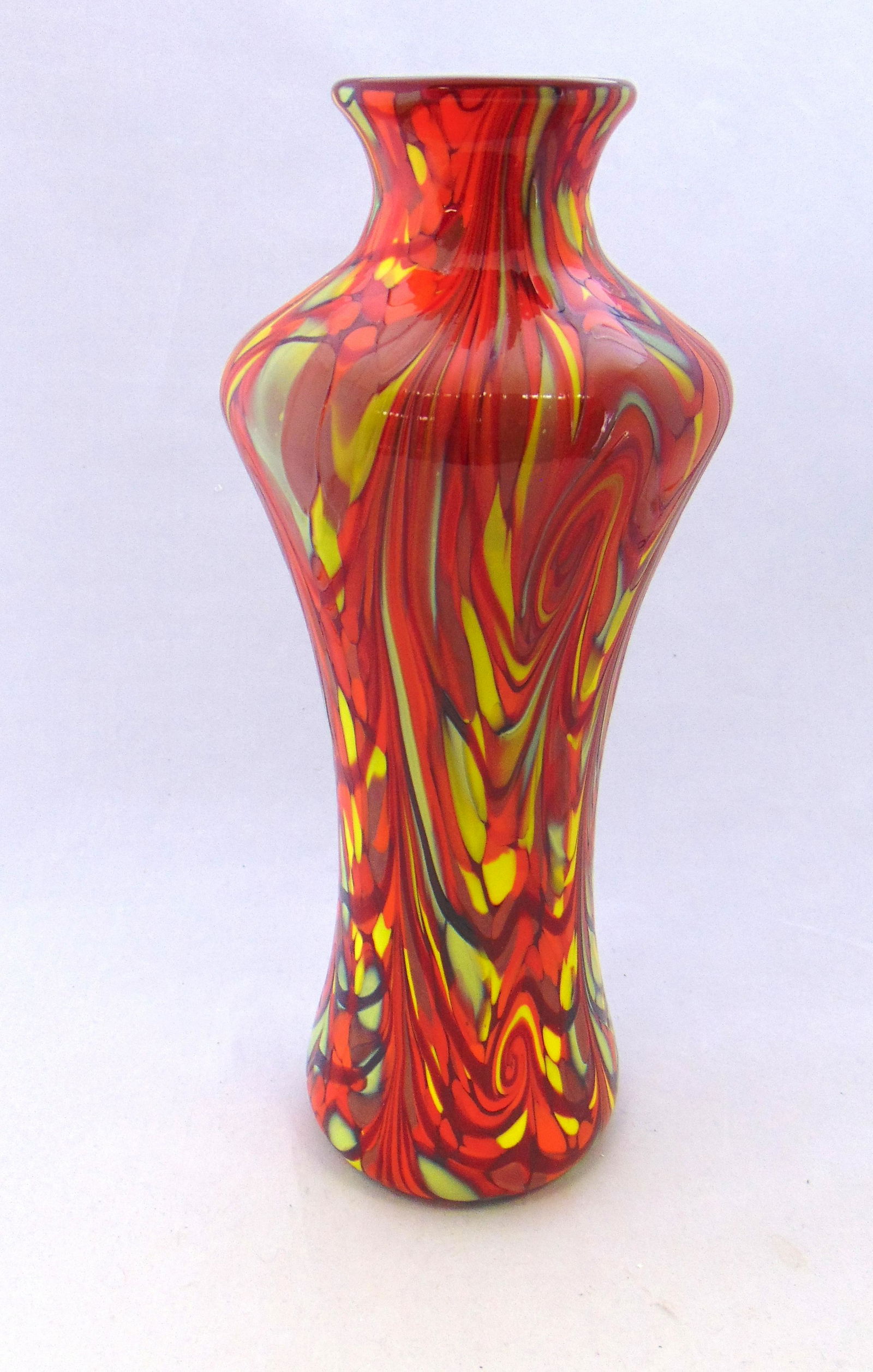 Fenton colorful spatter ware vase (1 of 3)