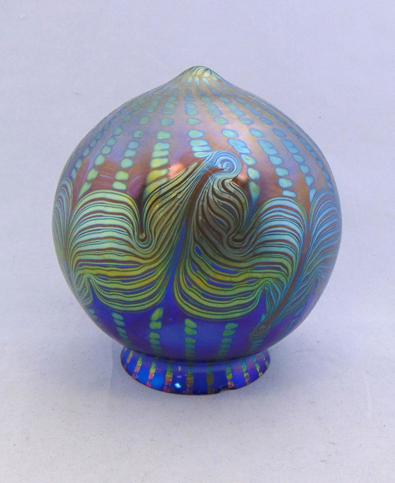 Rare Loetz art glass shade (1 of 6)