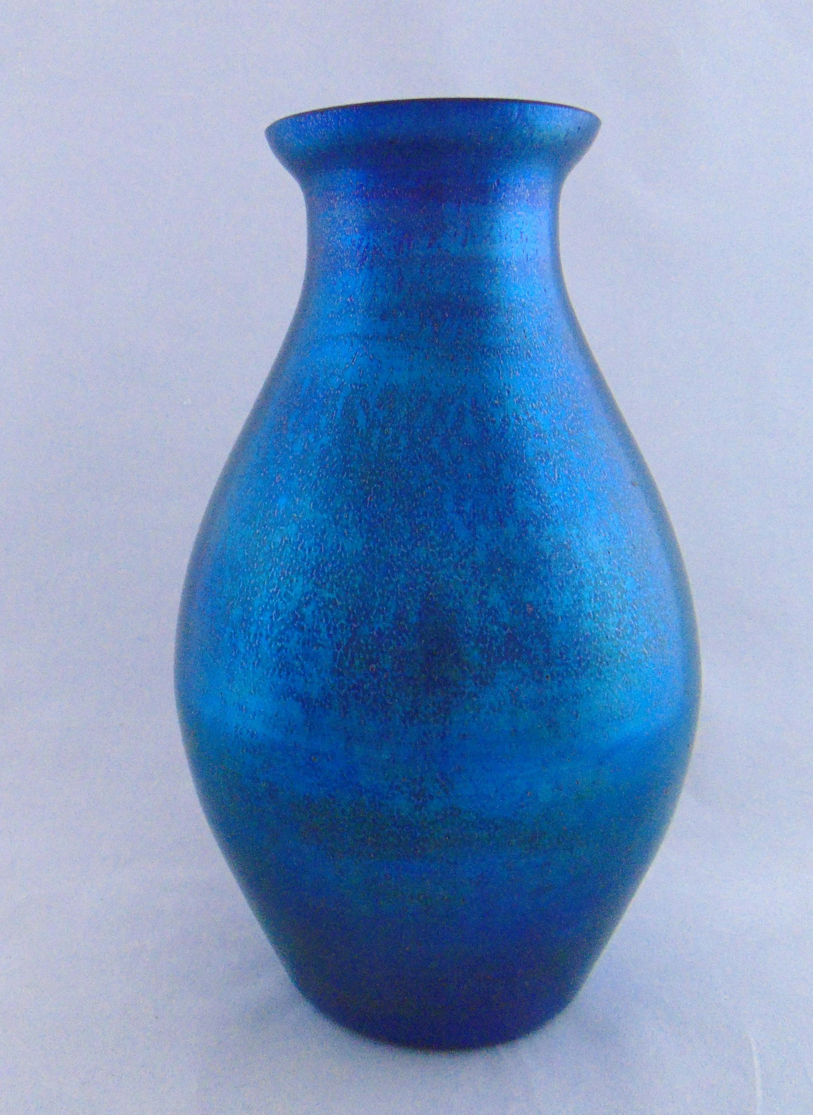 Loetz Blue iridescent glass vase (1 of 3)