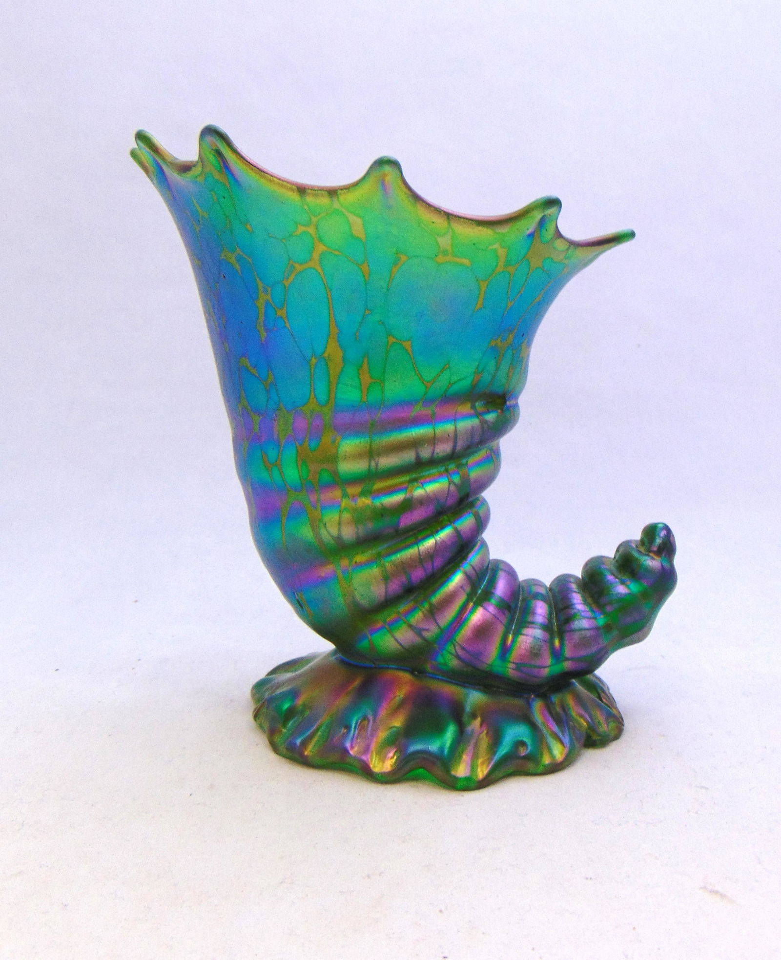 Loetz Papillon art glass Conch shell (1 of 6)
