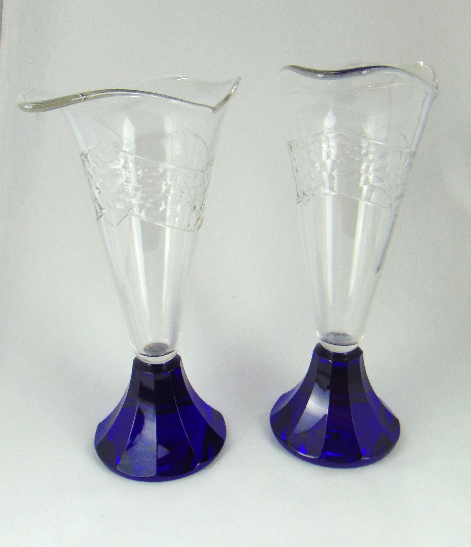 Pair of Moser art glass vases (1 of 6)