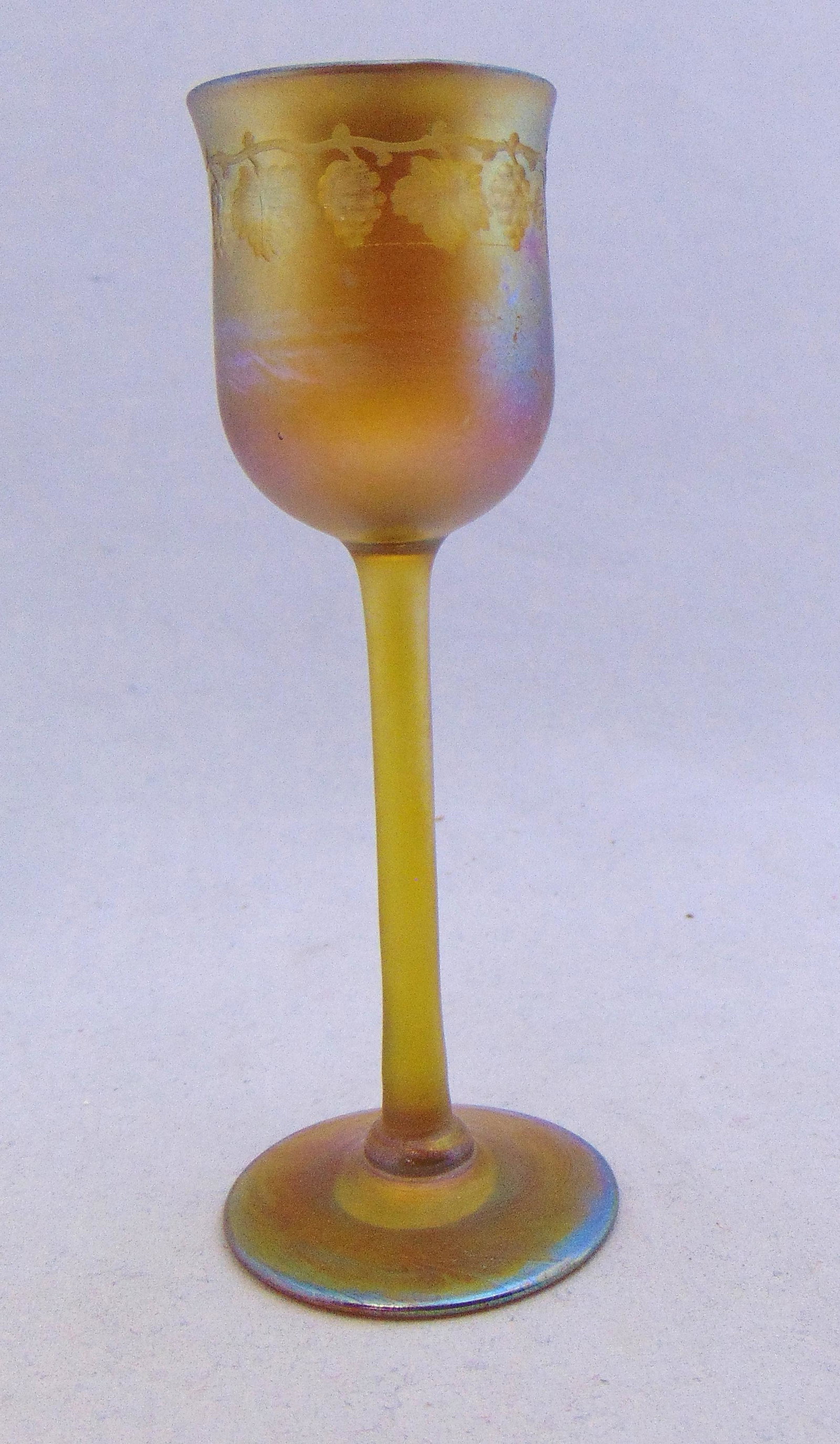 Tiffany Gold Favrile stemmed cordial (1 of 4)