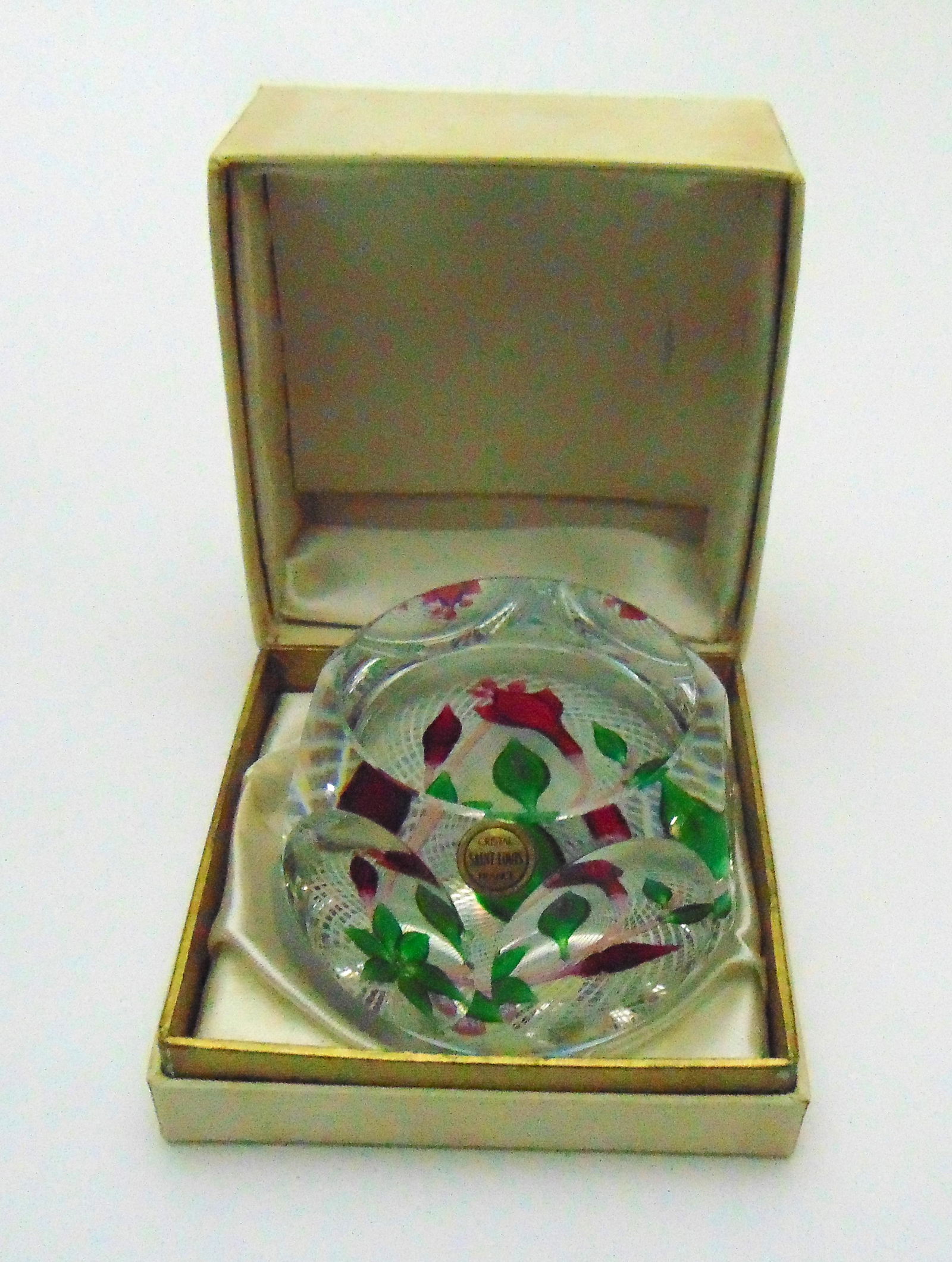 Saint Louis glass paperweight and box (1 of 5)