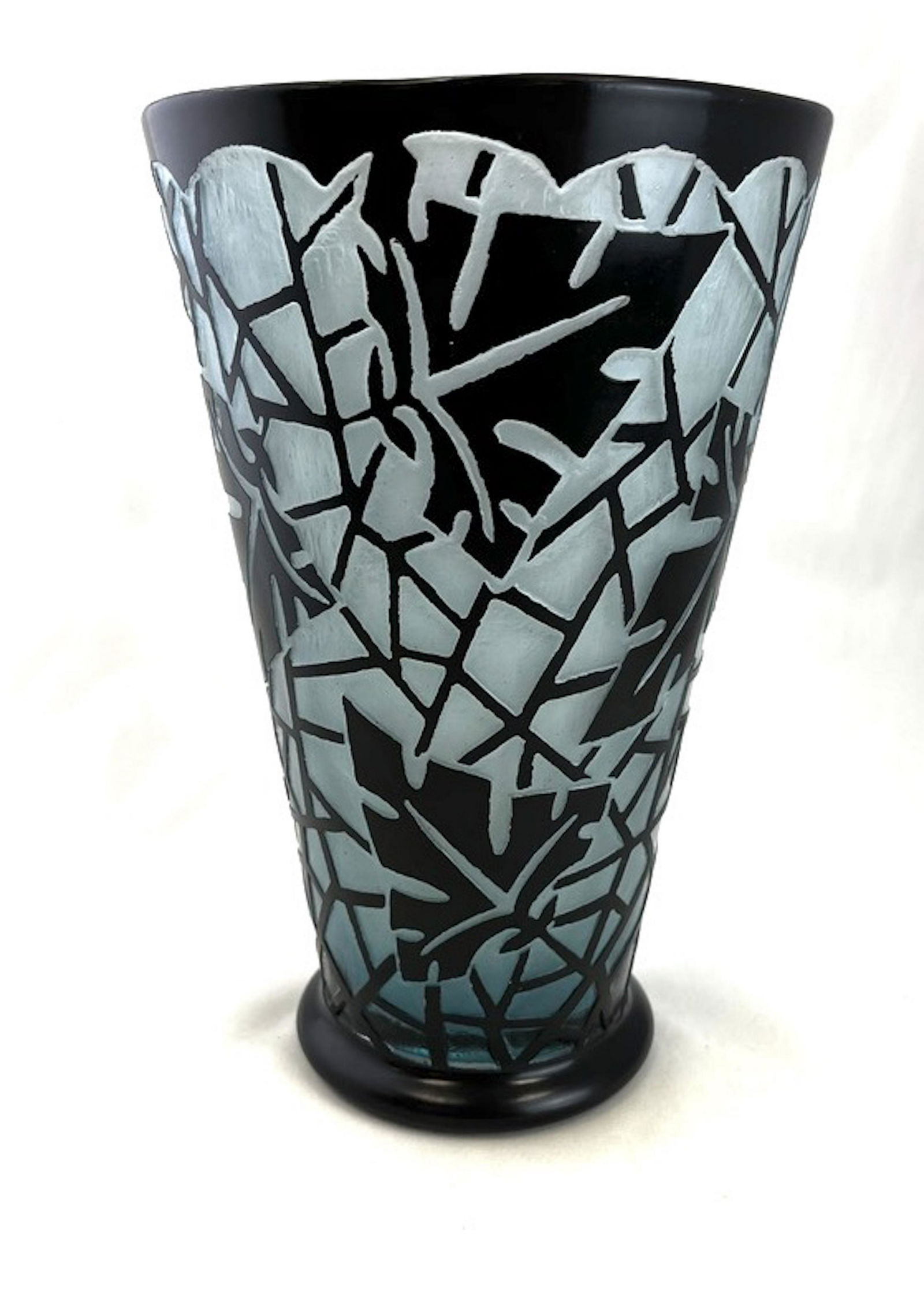 Black acid cut back vase (1 of 4)