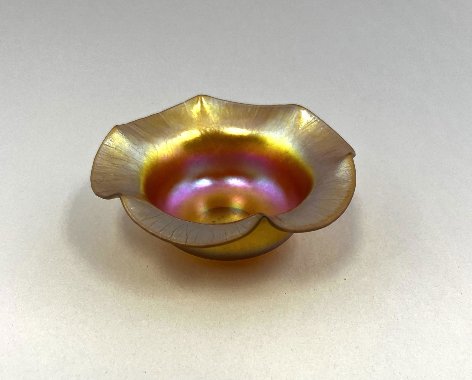 Steuben gold Aurene open salt (1 of 3)