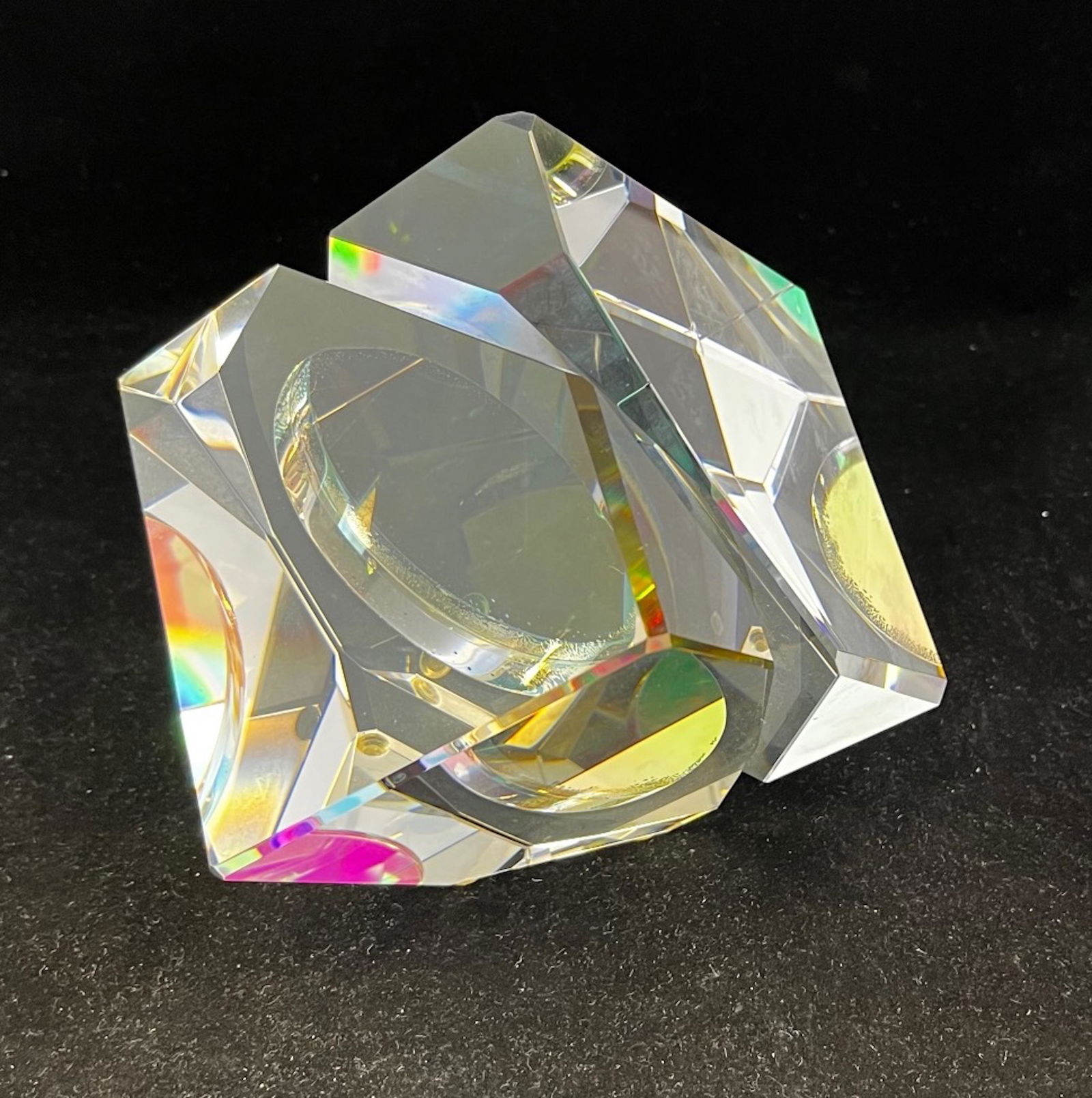Dichroic art glass cube (1 of 6)