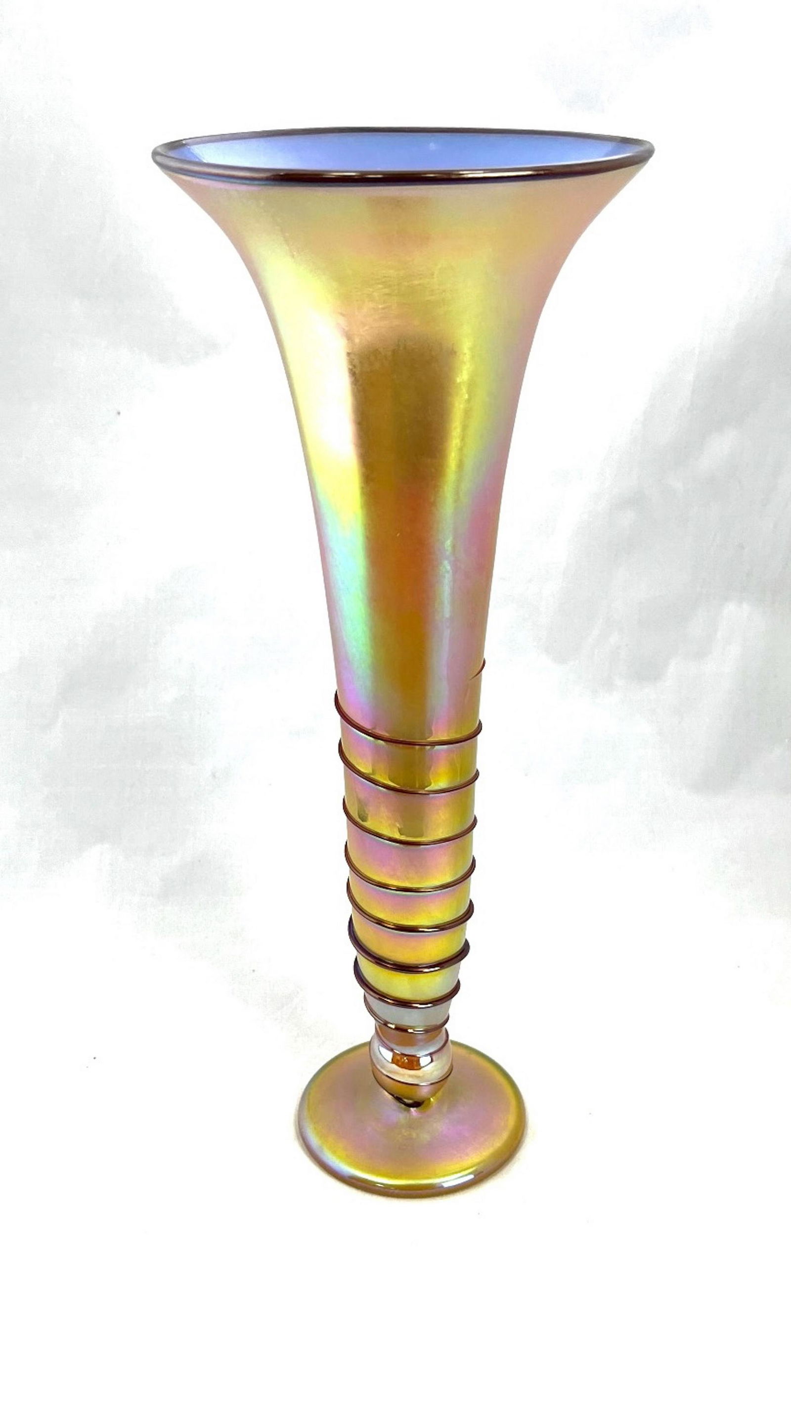Rick Strini footed trumpet vase (1 of 4)