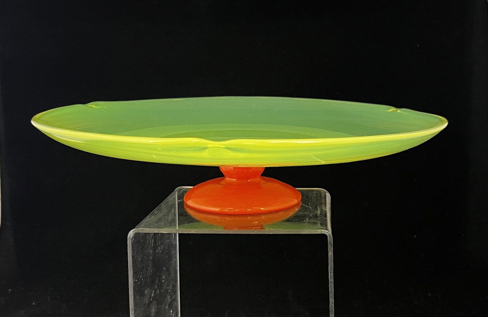 Large Schneider Art Glass compote (1 of 6)