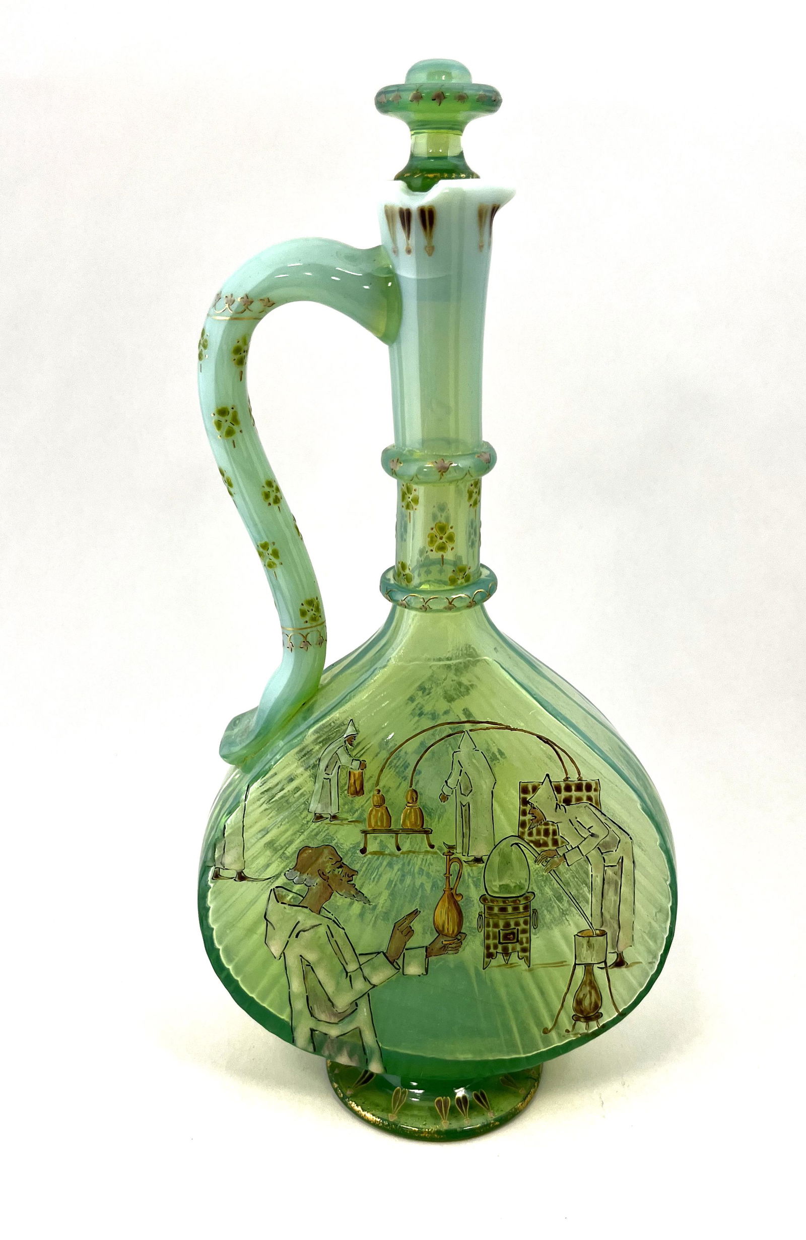 Galle enameled opalescent ewer (1 of 9)