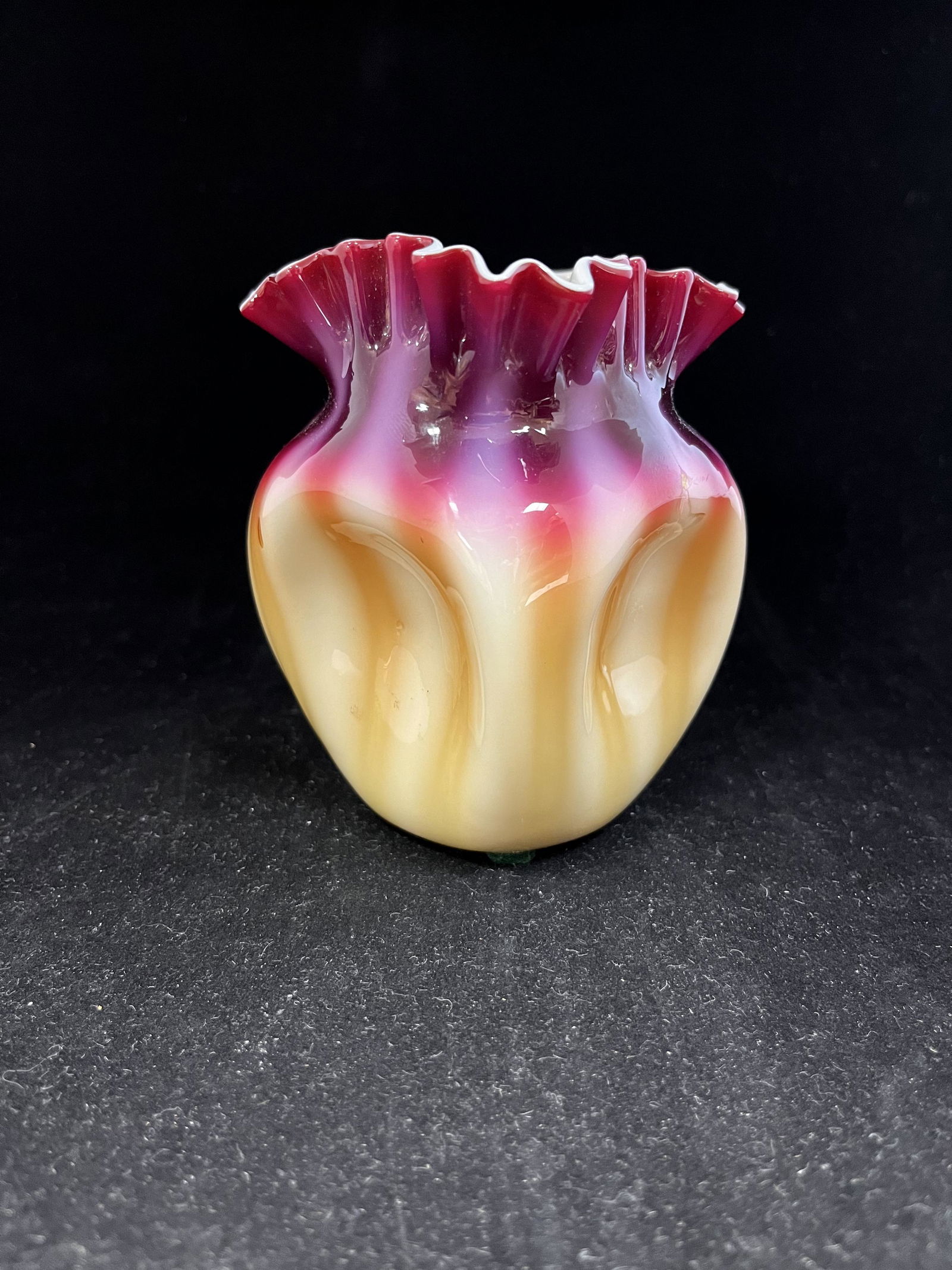 New England Plated Amberina vase (1 of 6)
