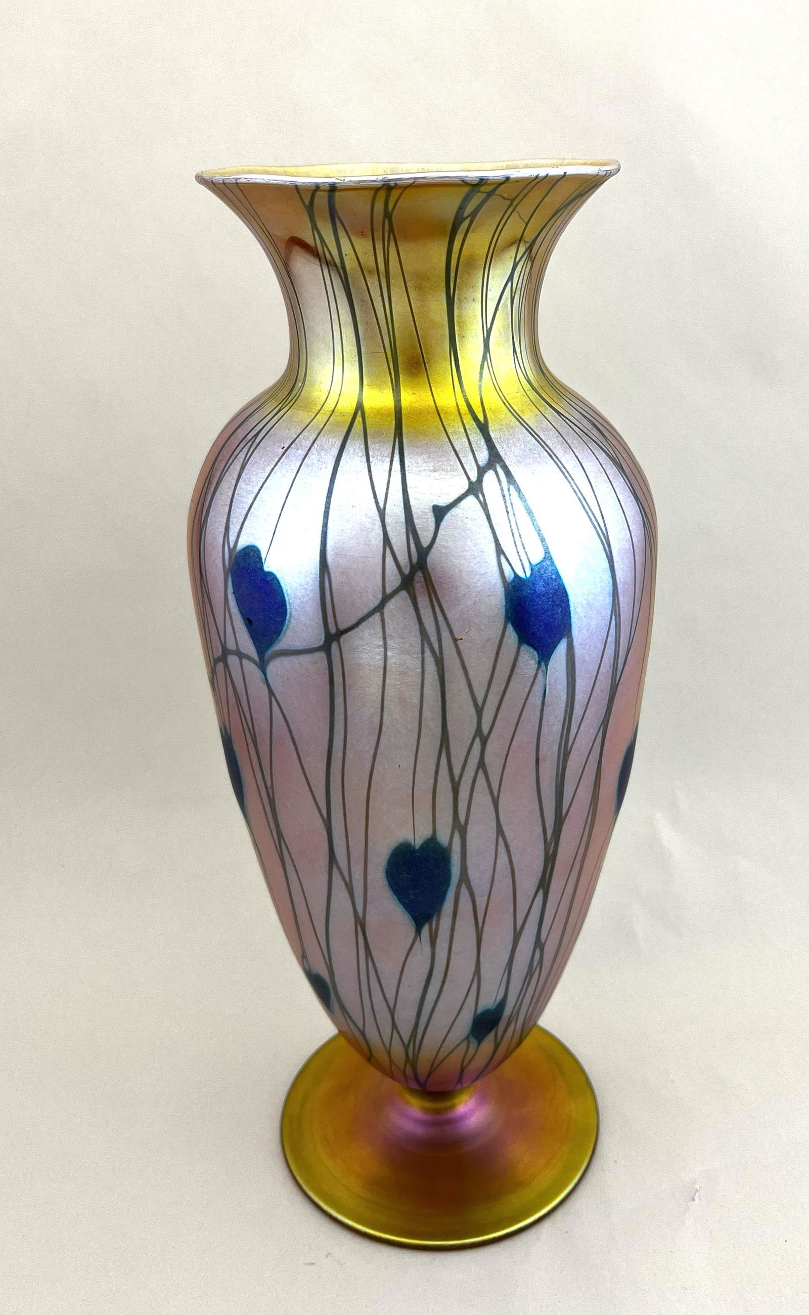 Durand footed iridescent gold vase (1 of 6)