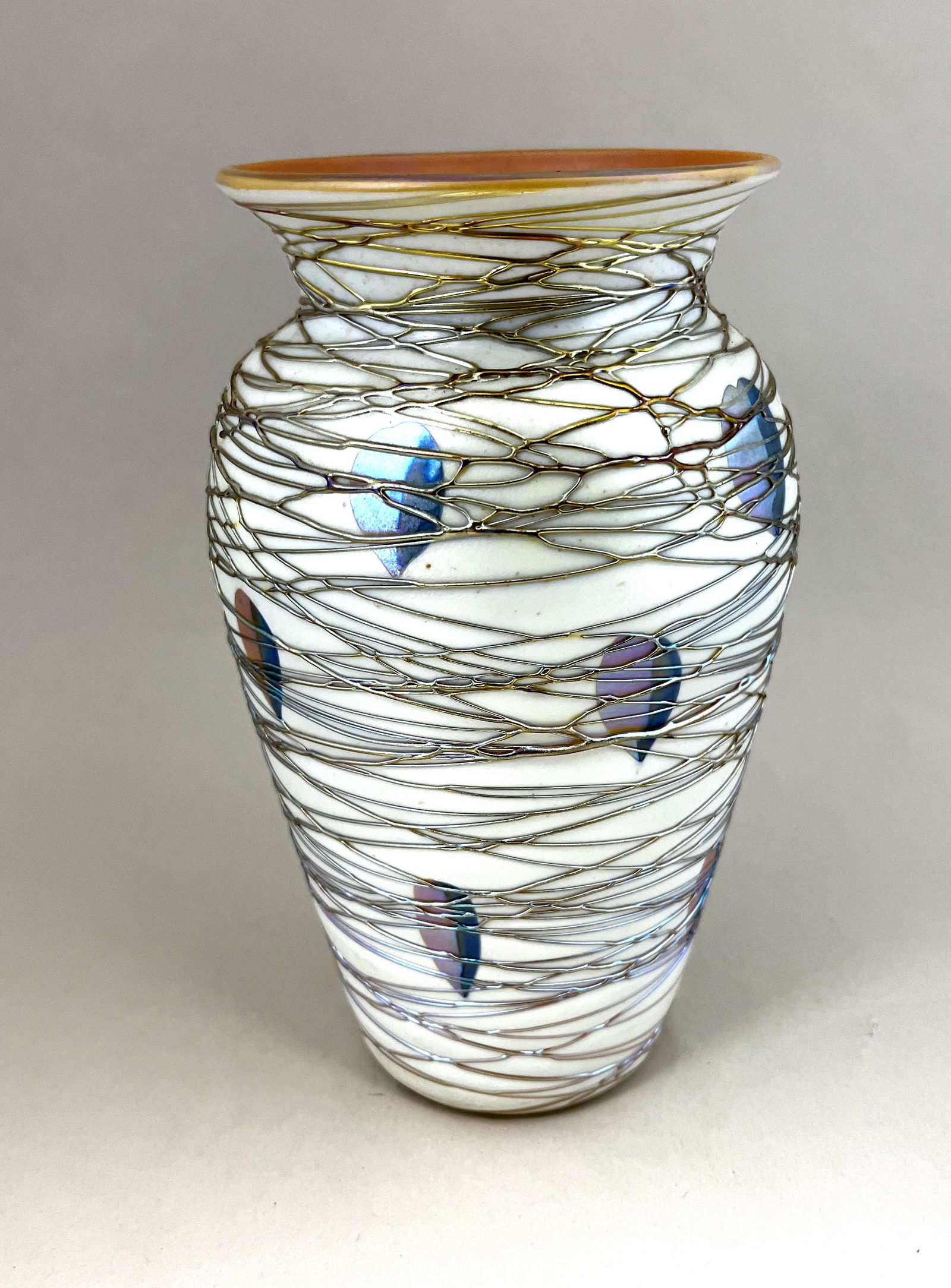 Durand Threaded art glass vase (1 of 6)