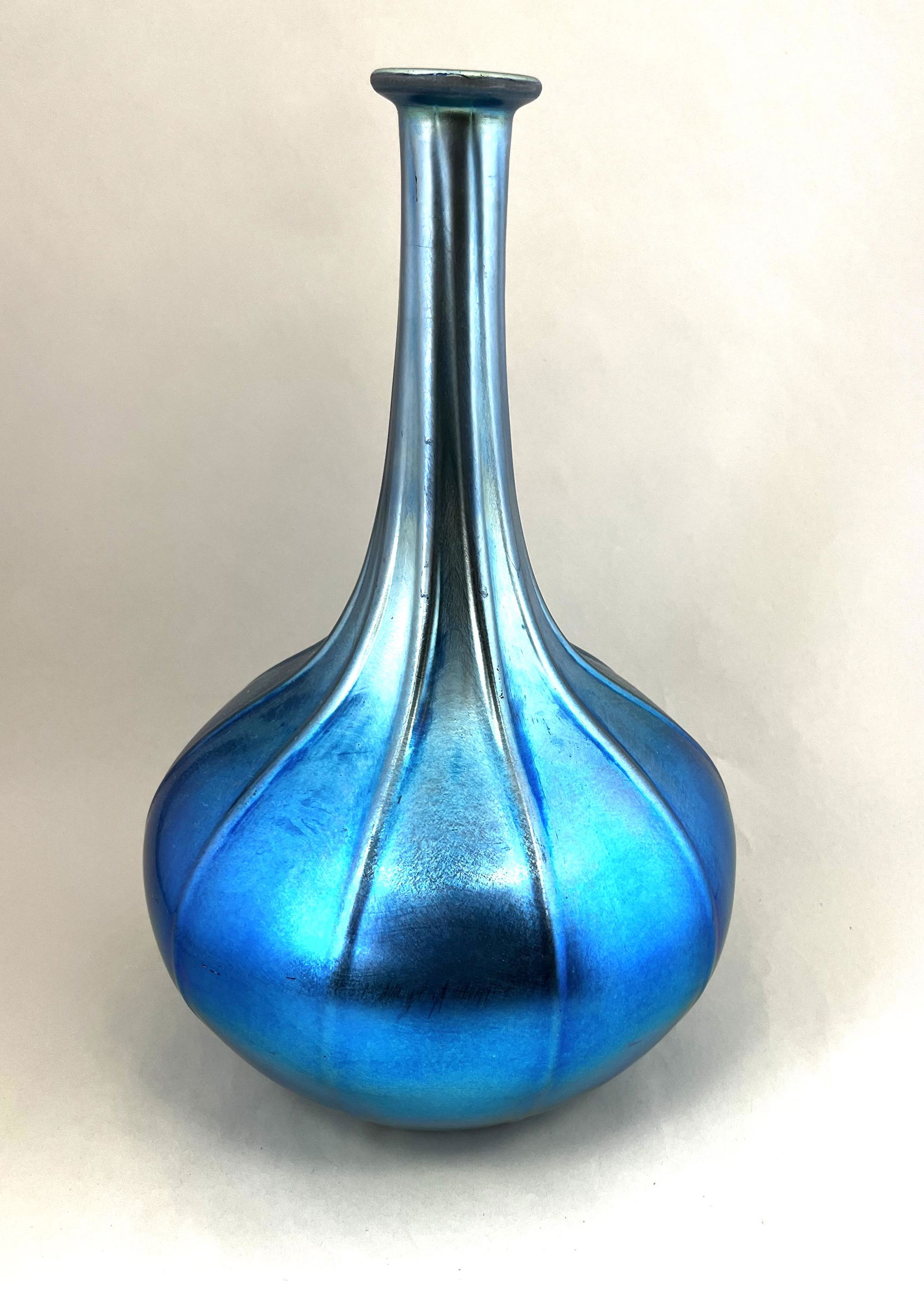 Durand Blue bottle form vase (1 of 6)