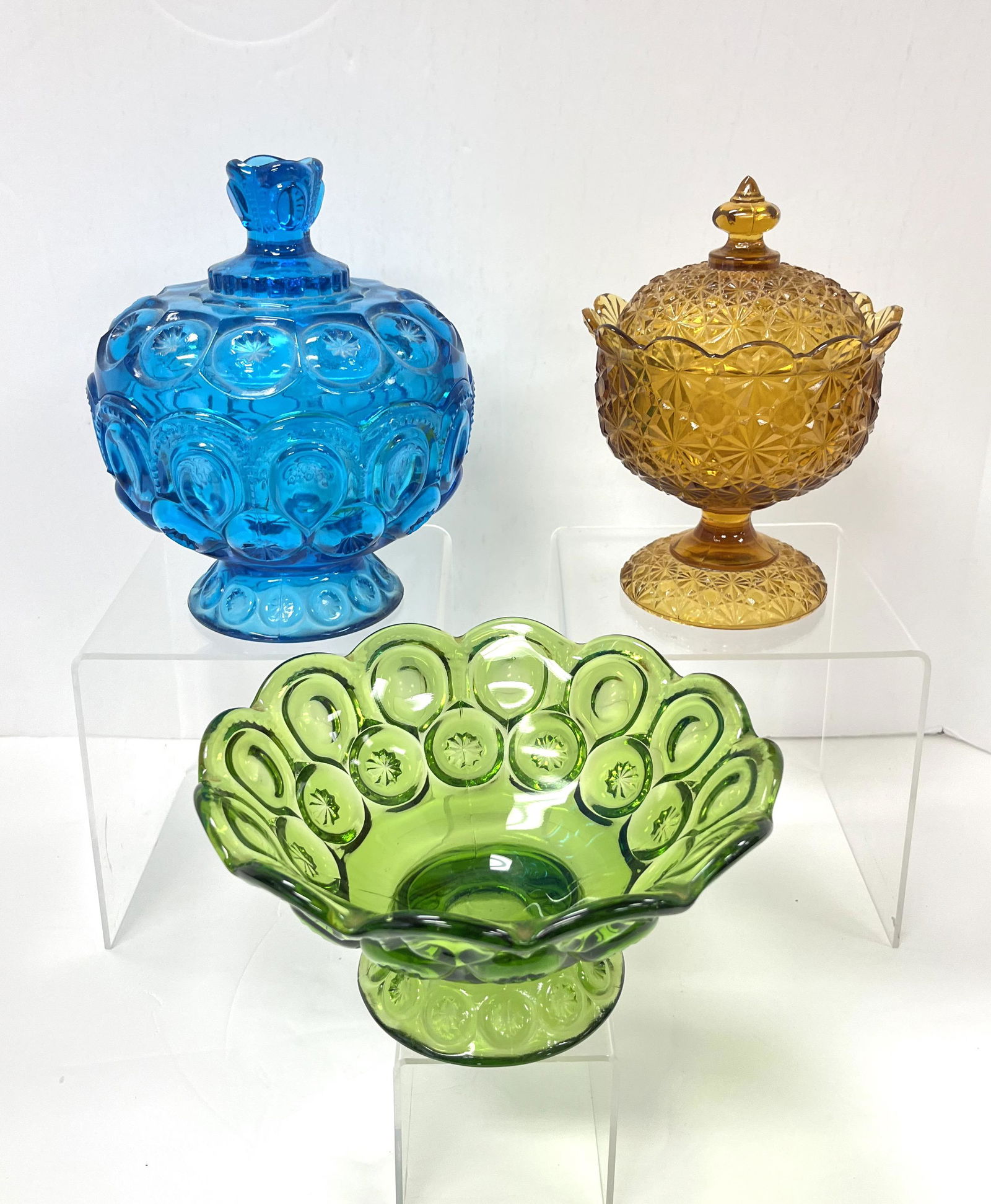 Three pressed glass table items (1 of 4)