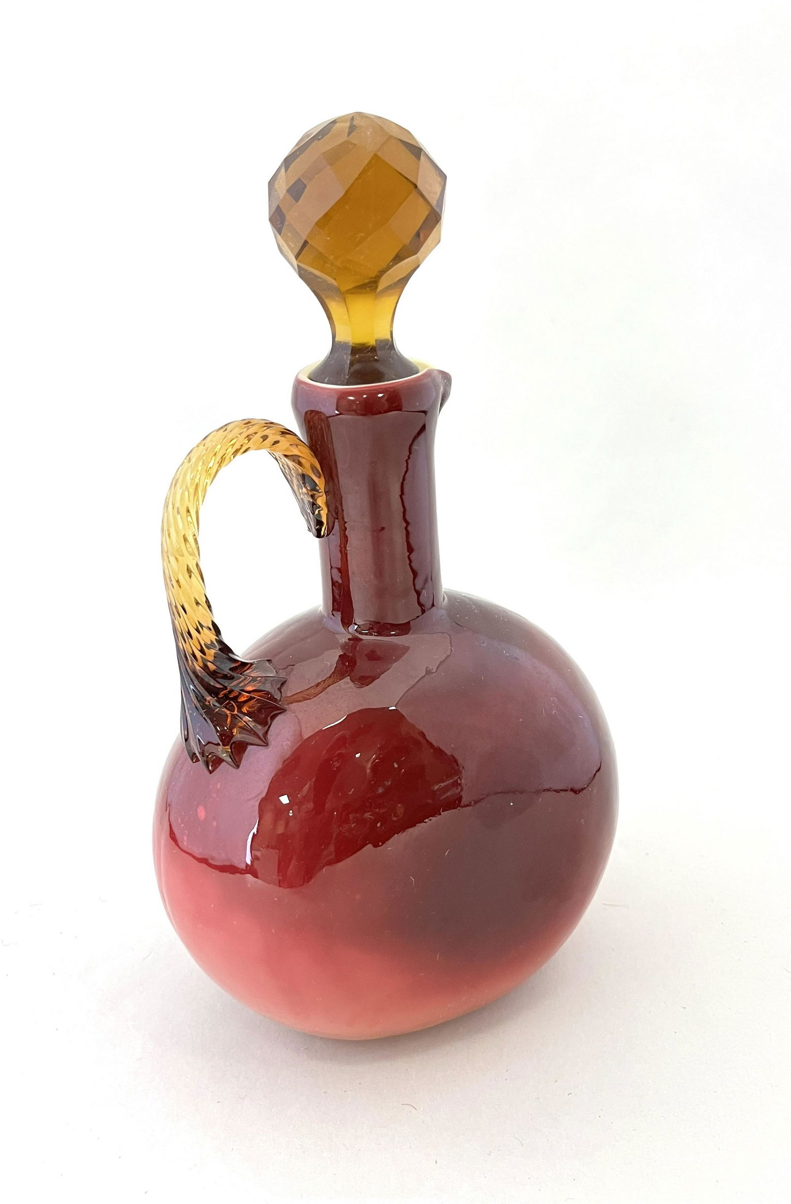 Wheeling Peachblow large decanter (1 of 5)