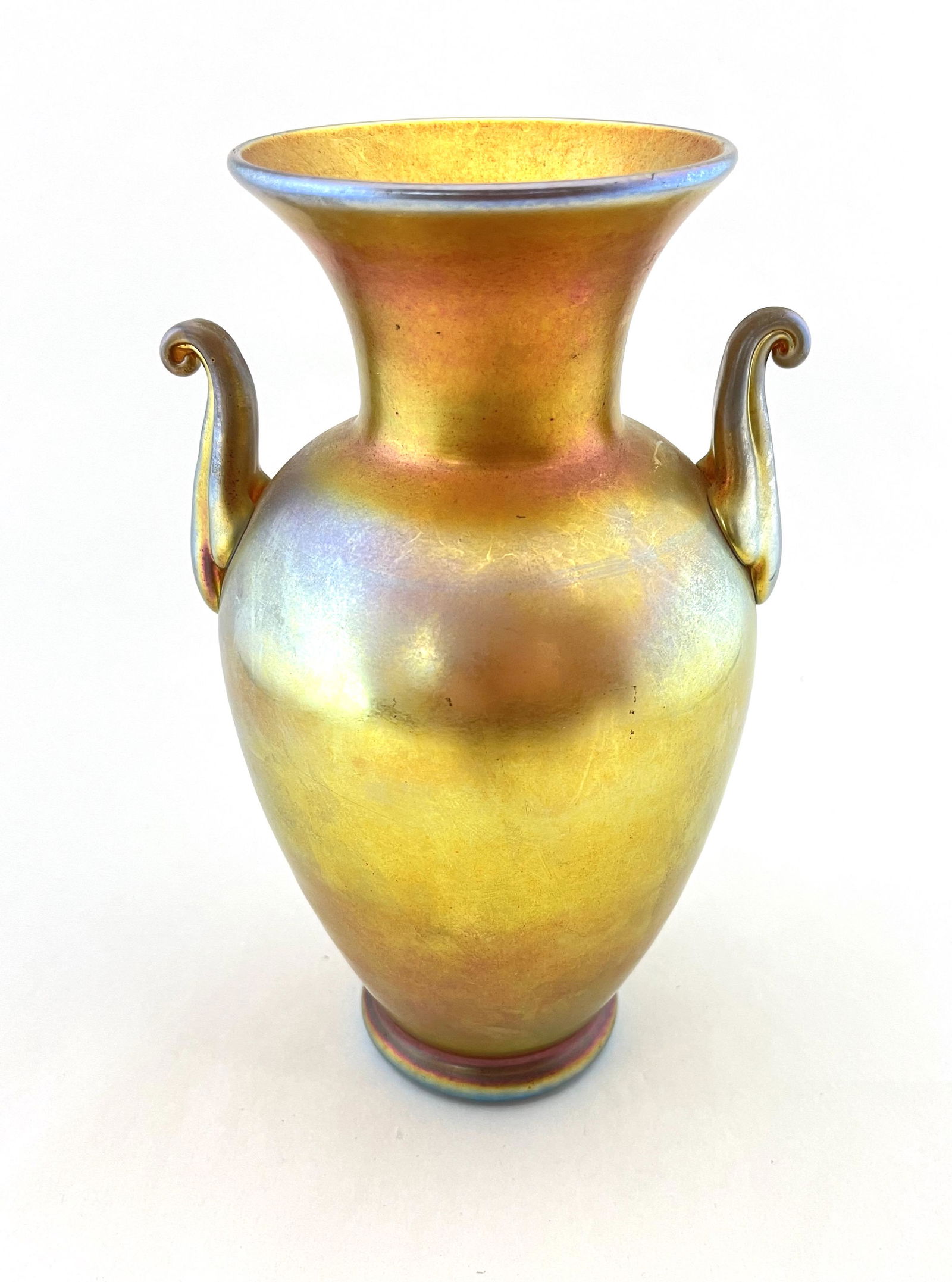 Steuben Gold Aurene glass vase (1 of 4)