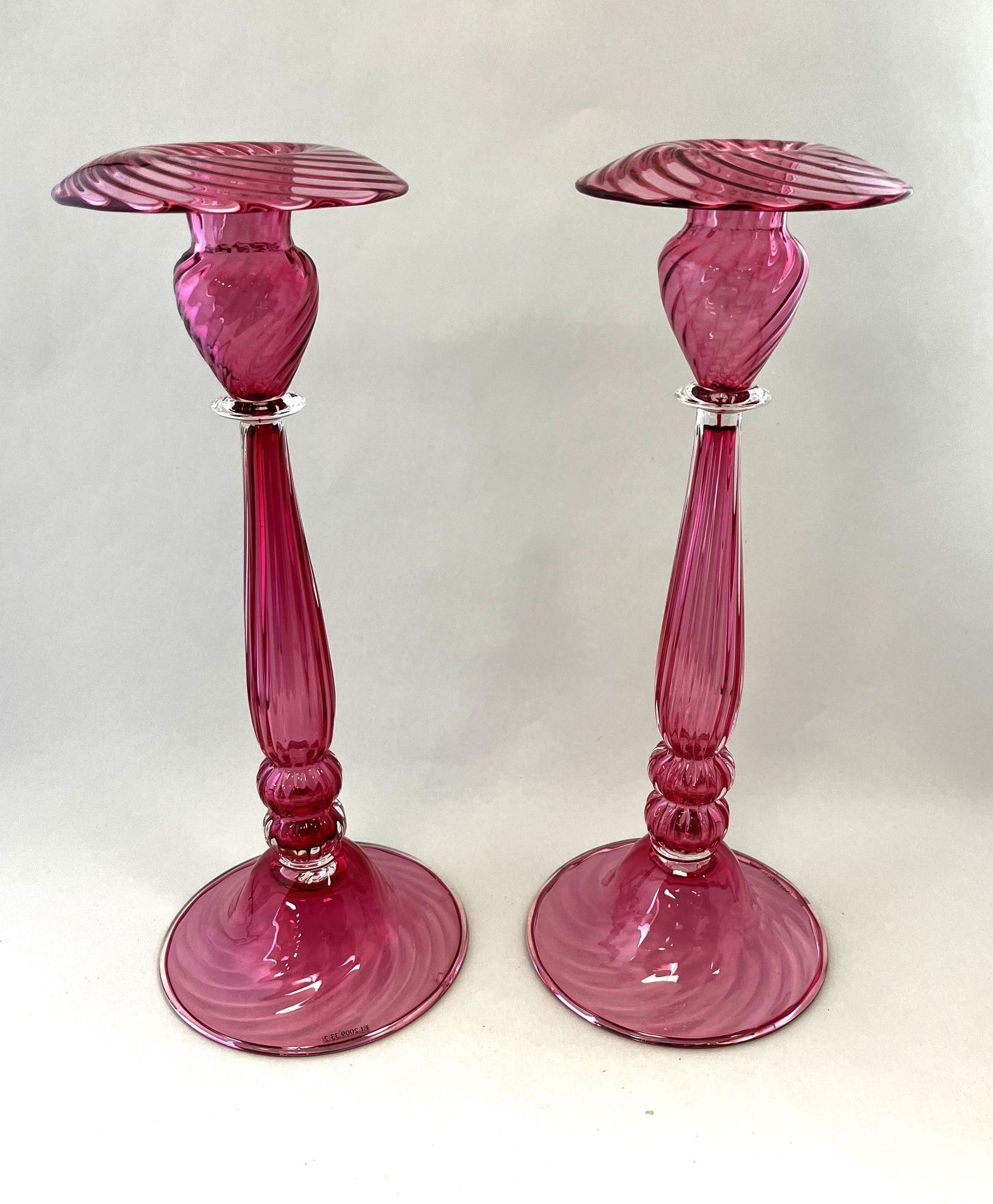 Steuben Gold Ruby candlesticks (1 of 5)