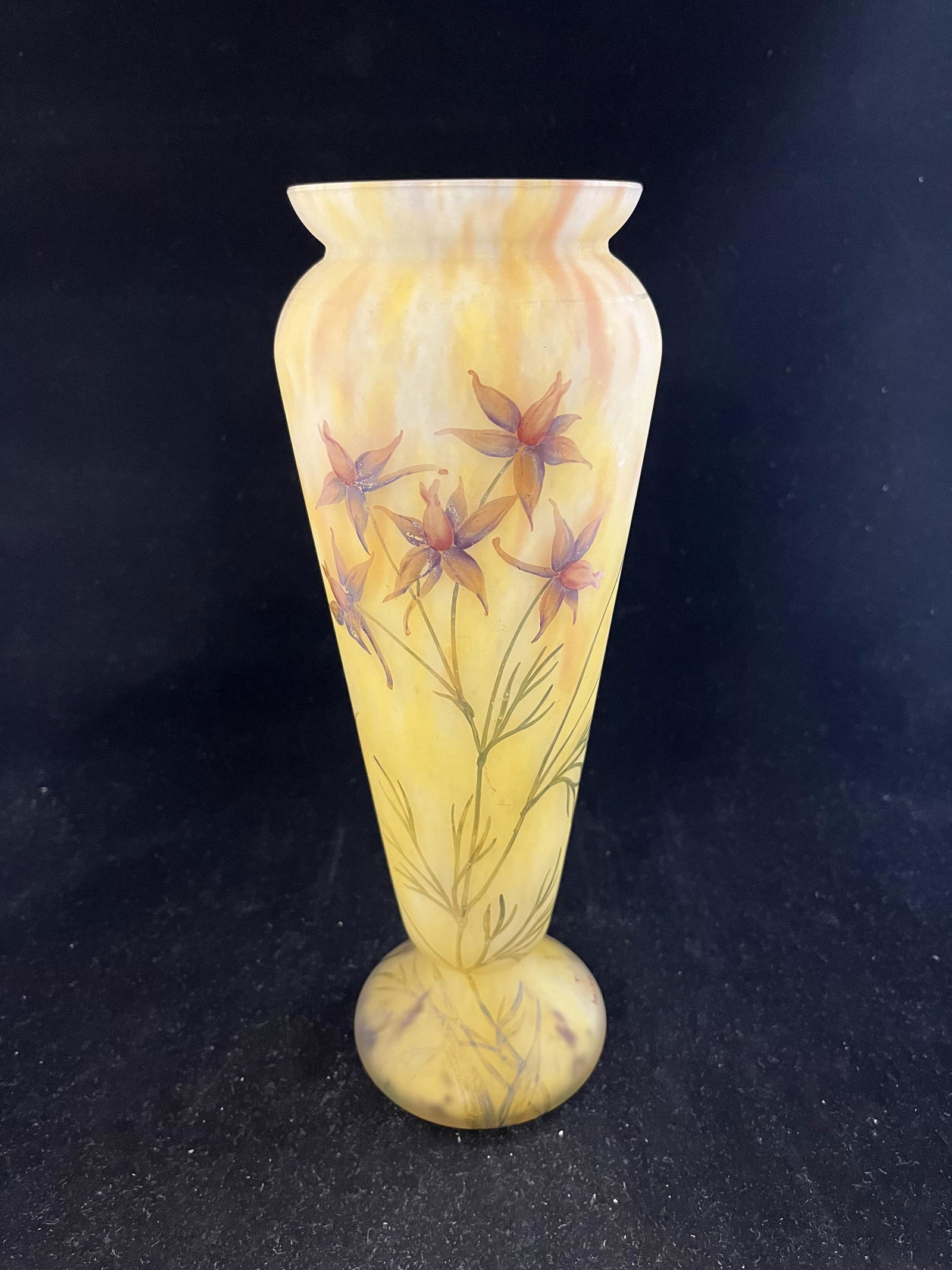 French enameled glass vase (1 of 6)