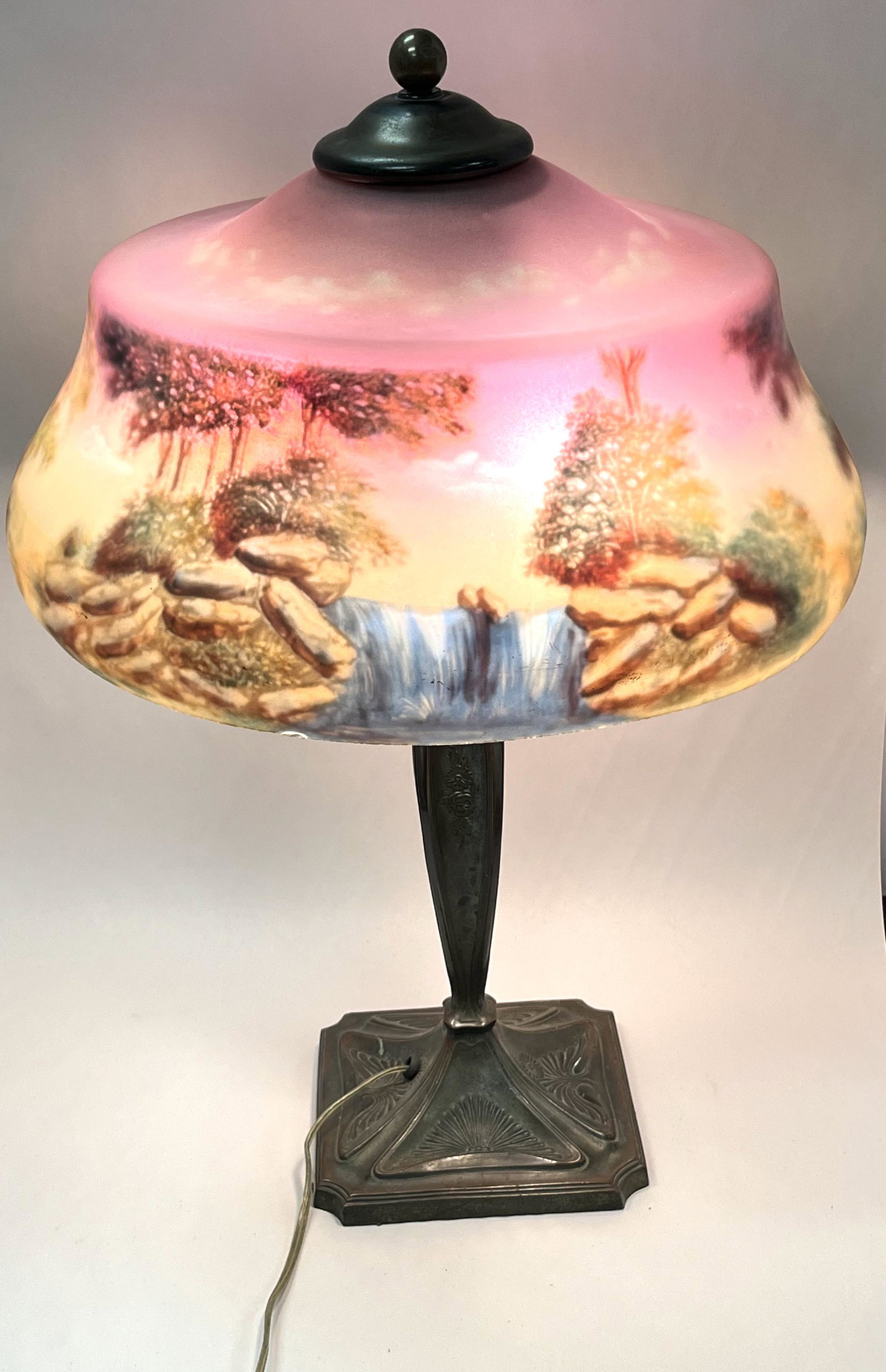 Phoenix reverse painted lamp (1 of 8)