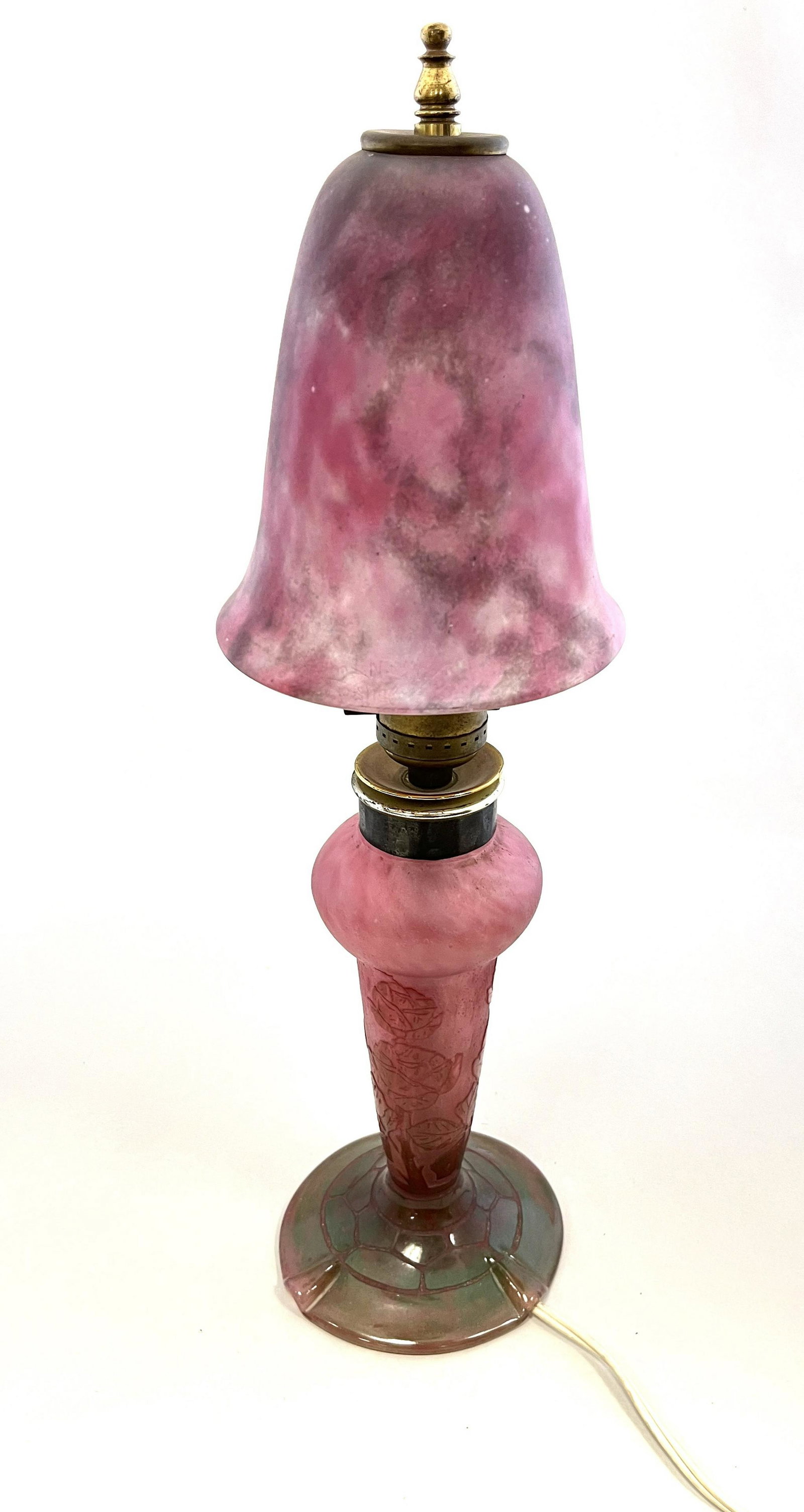 Schneider and Daum art glass lamp (1 of 8)