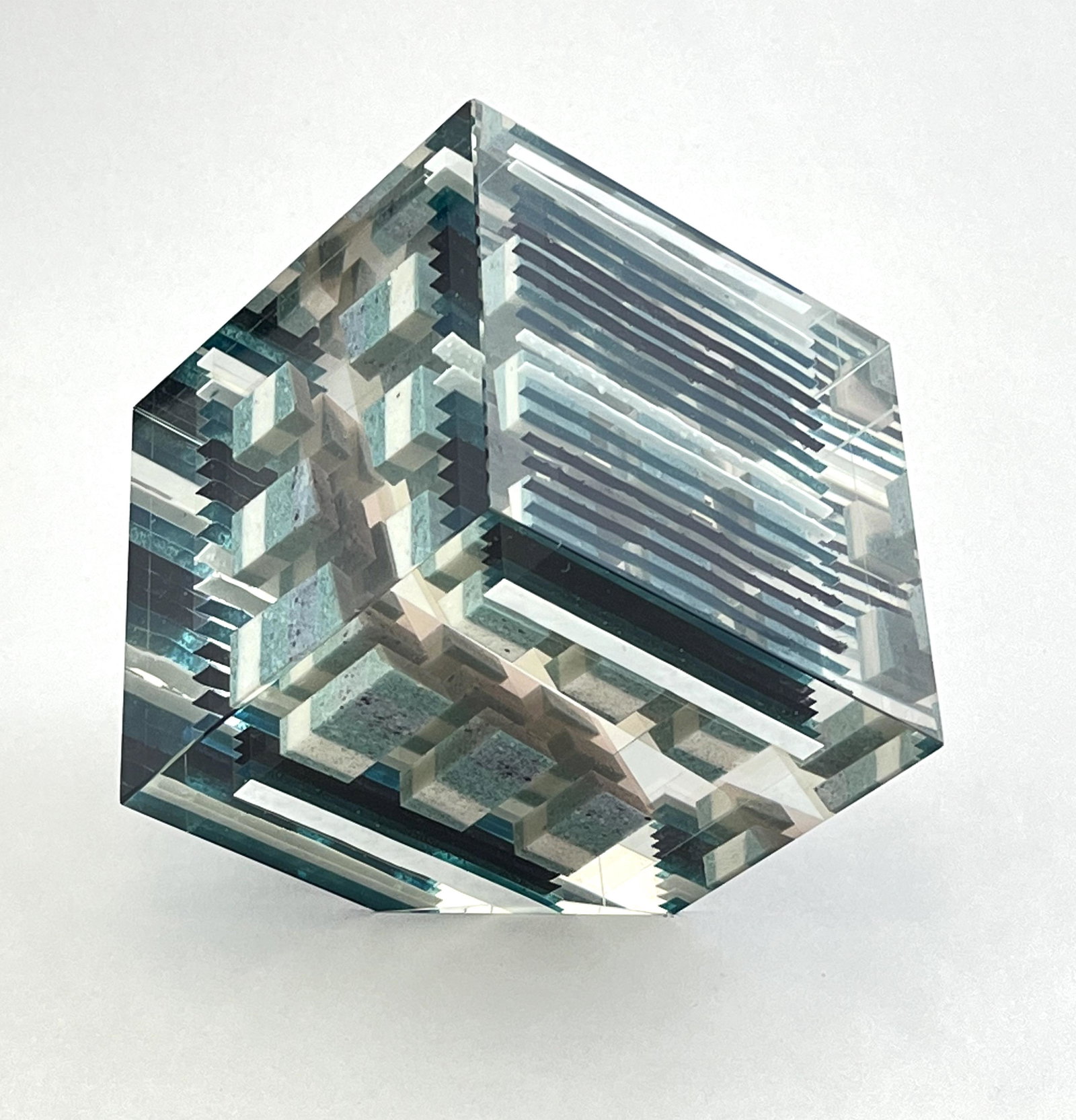 Jon Kuhn art glass cube (1 of 8)