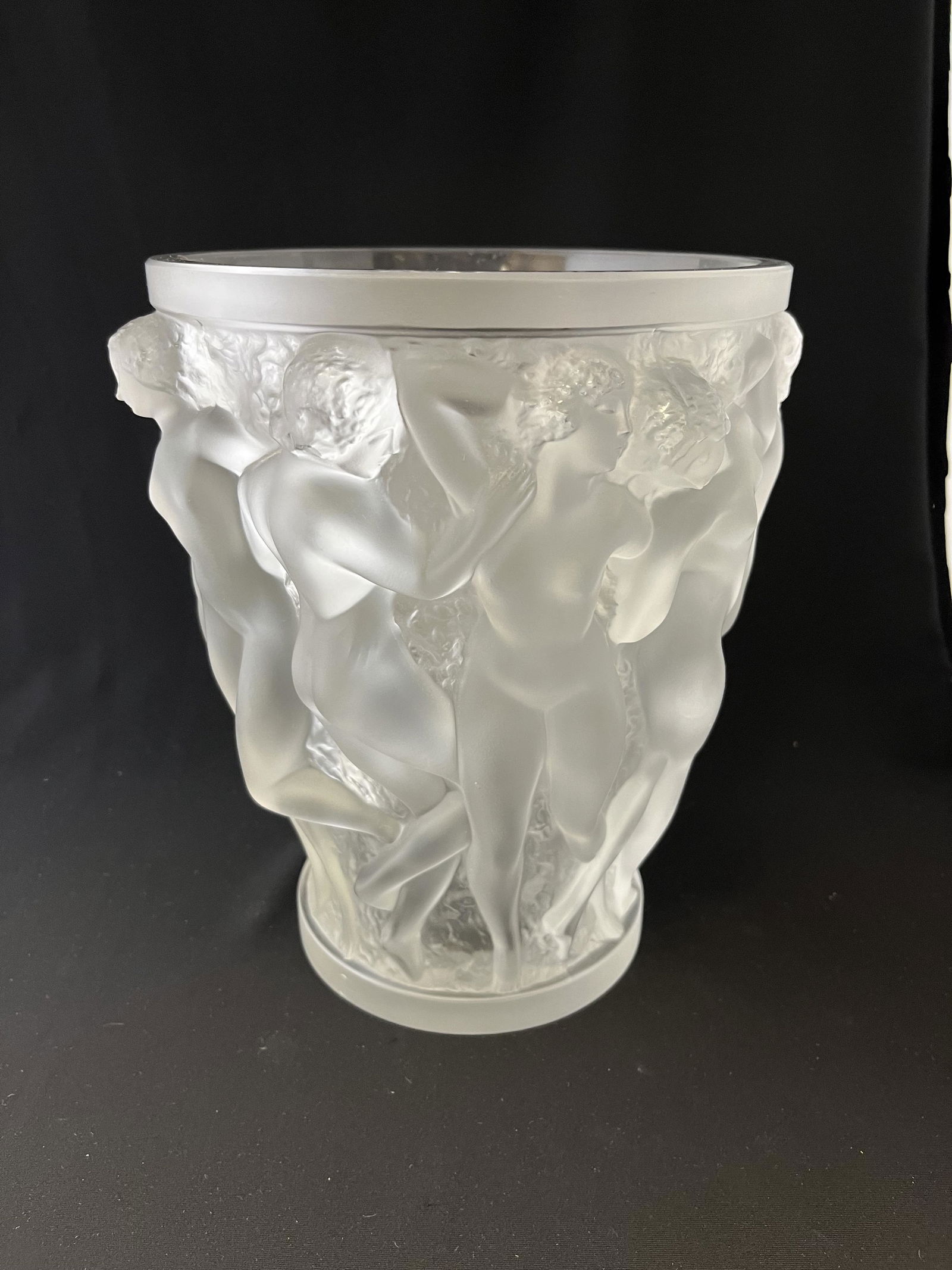 Lalique "Bacchantes" glass vase (1 of 6)