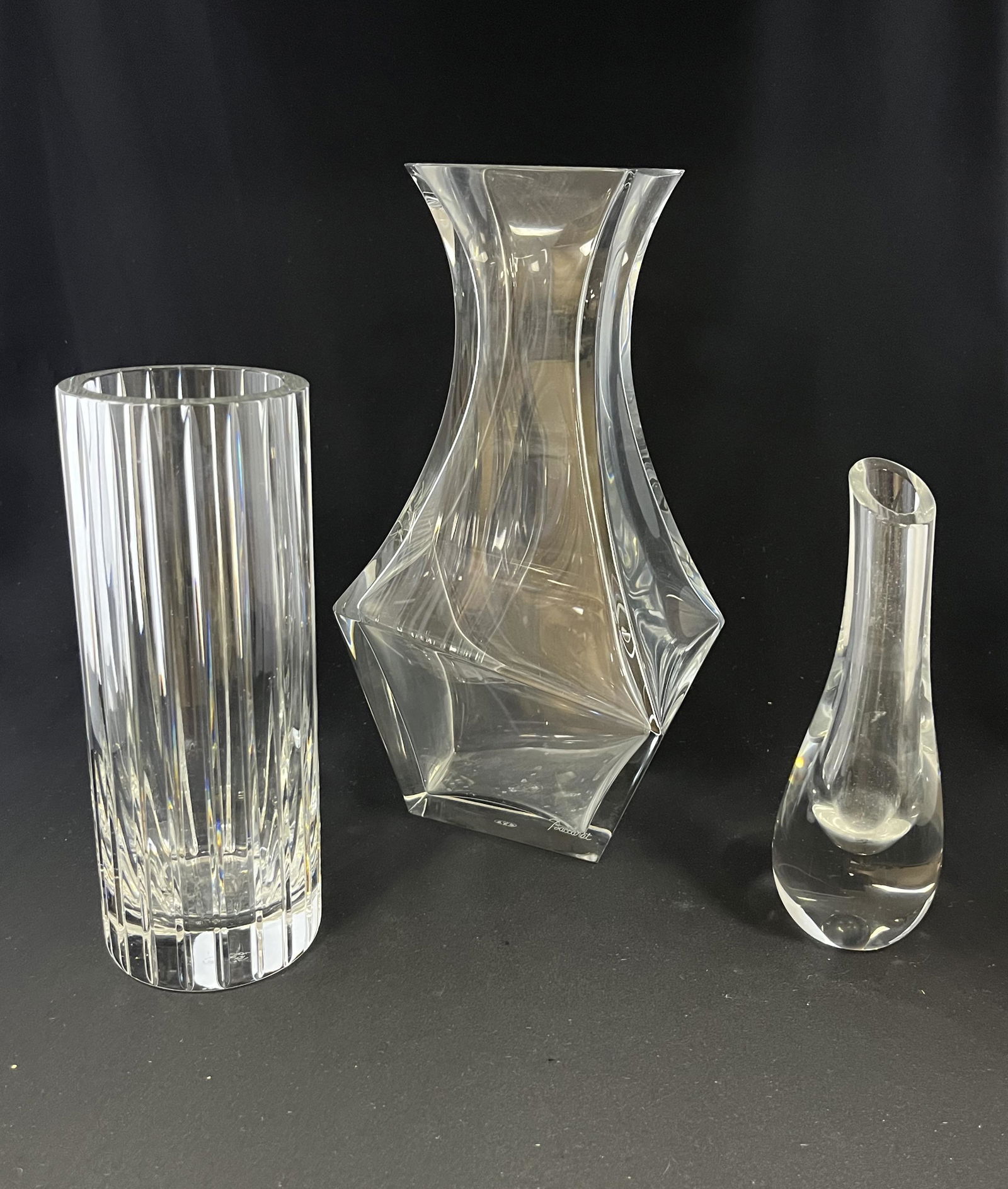 Three Baccarat glass vases (1 of 6)