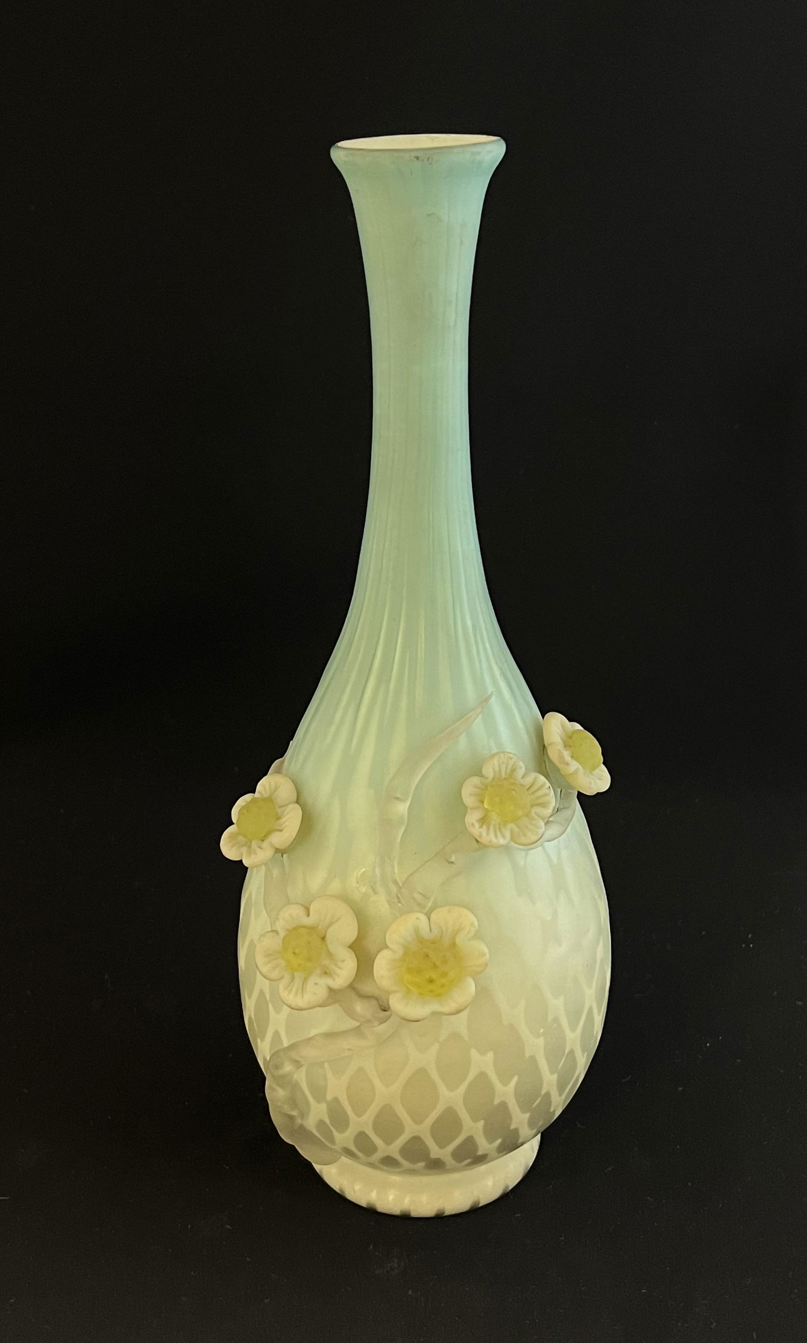 MOP bulbous applied stick vase (1 of 6)