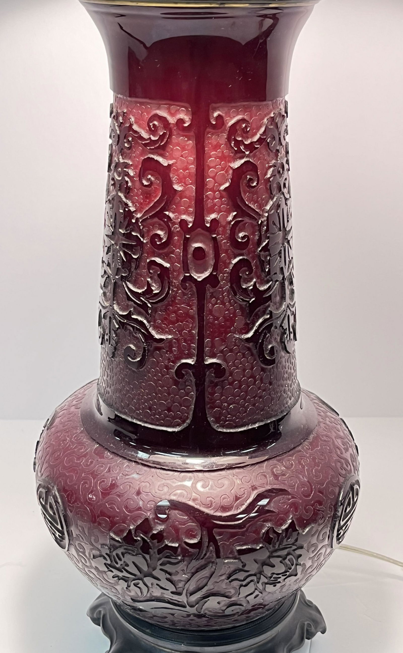 Steuben Plum Jade Lamp (1 of 7)
