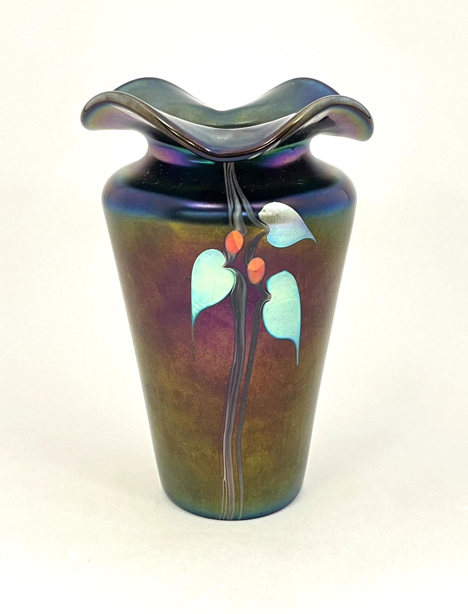 Stuart Abelman black glass vase (1 of 4)