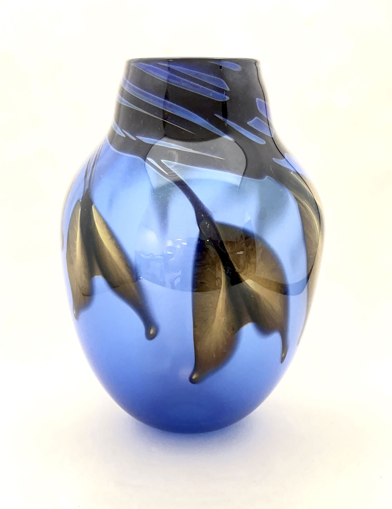 Charles Lotton blue Multi Flora vase (1 of 4)