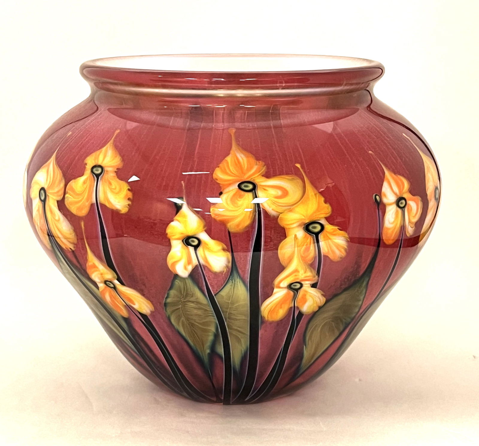 Heavy John Lotton art glass vase (1 of 7)