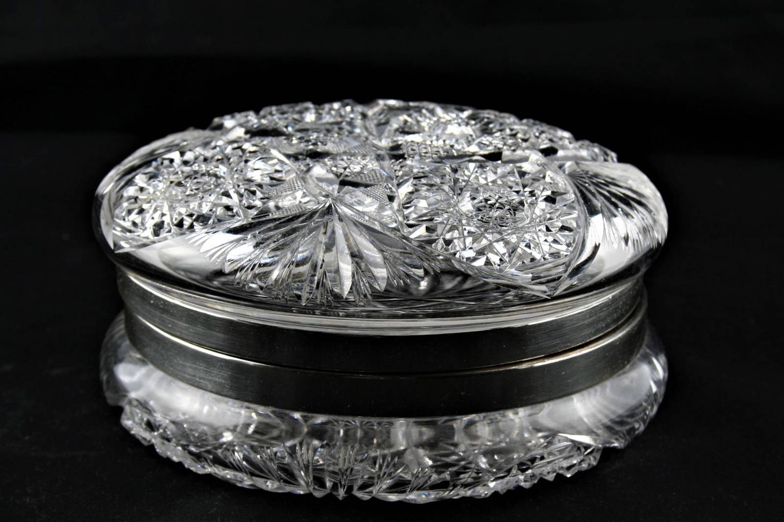 Cut Glass Jewelry Box. Auction