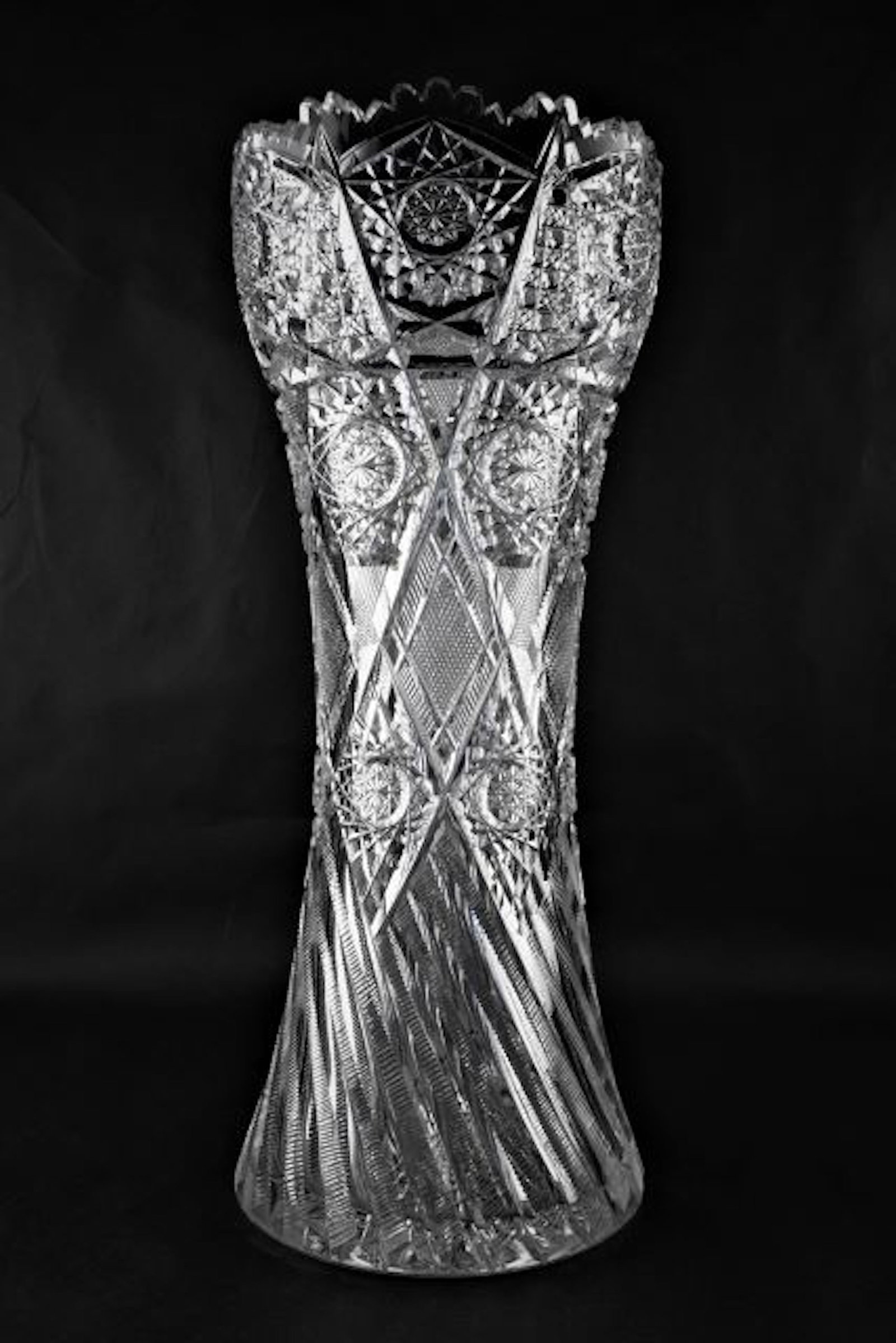 Massive Cut Glass Vase. (1 of 3)