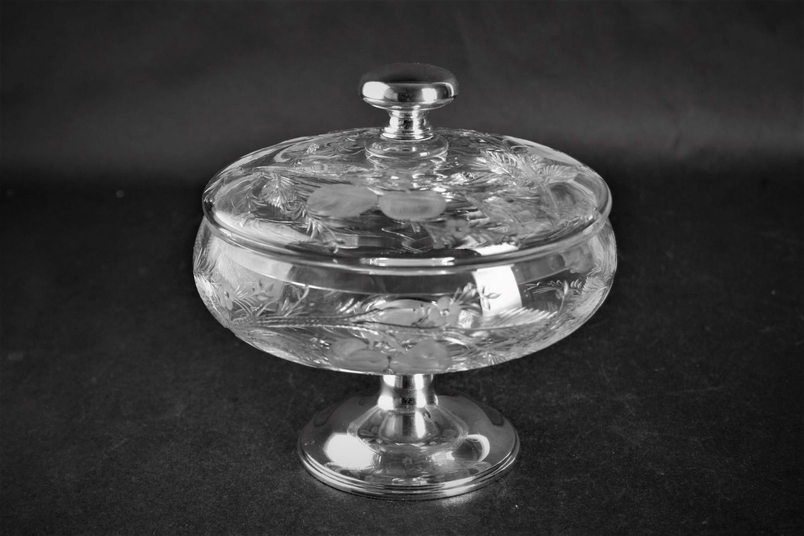 T. G. Hawkes Covered Sterling Footed Dish. (1 of 3)