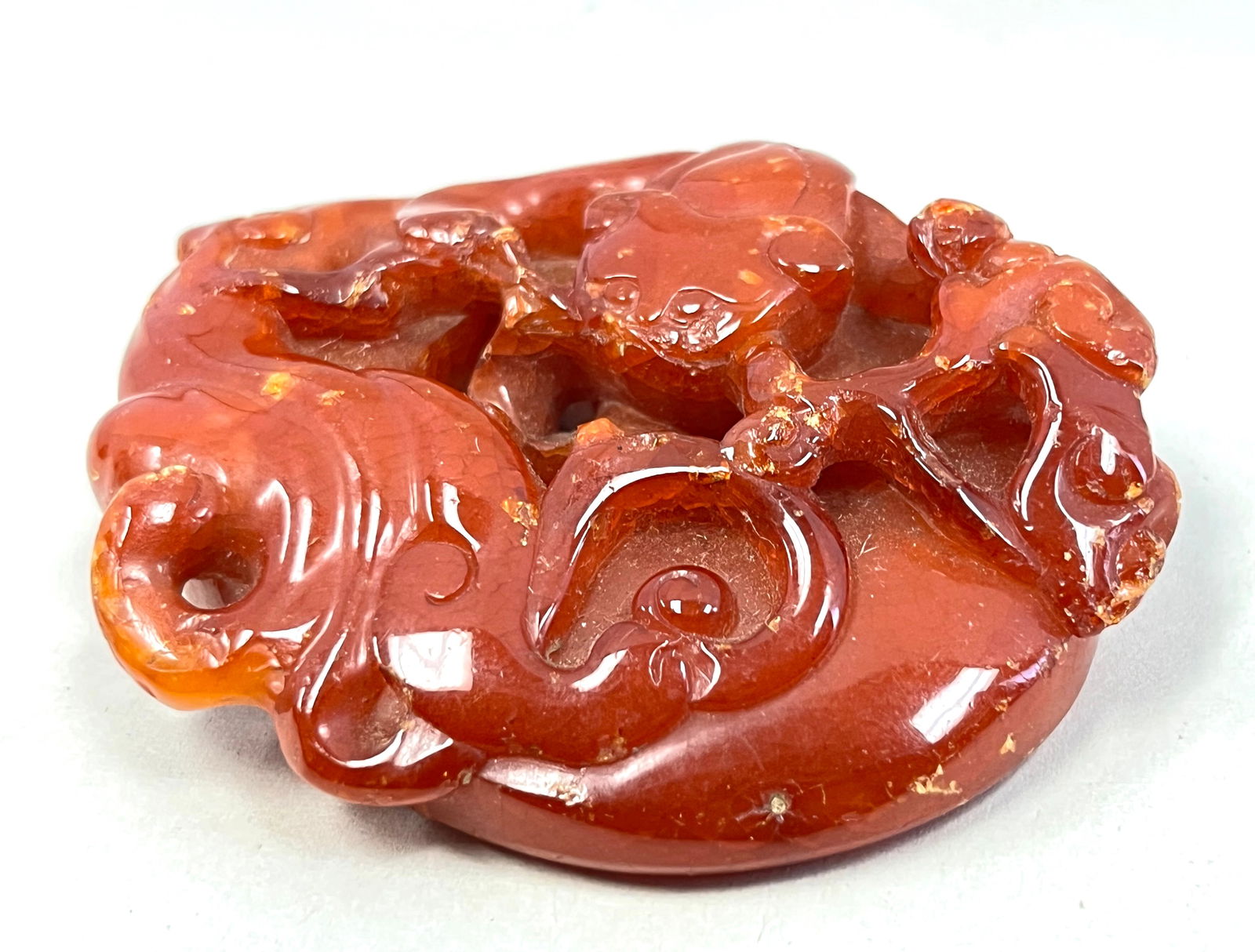 Chinese Qing red amber pendant (1 of 5)