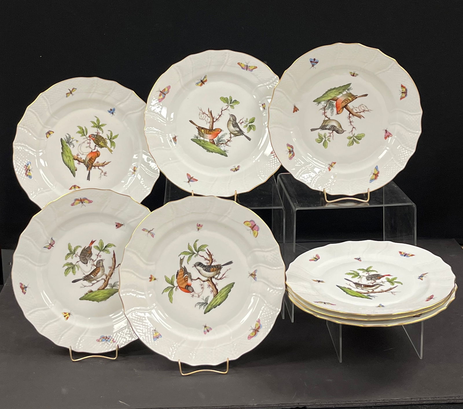 8 Herend dinner plates (1 of 3)