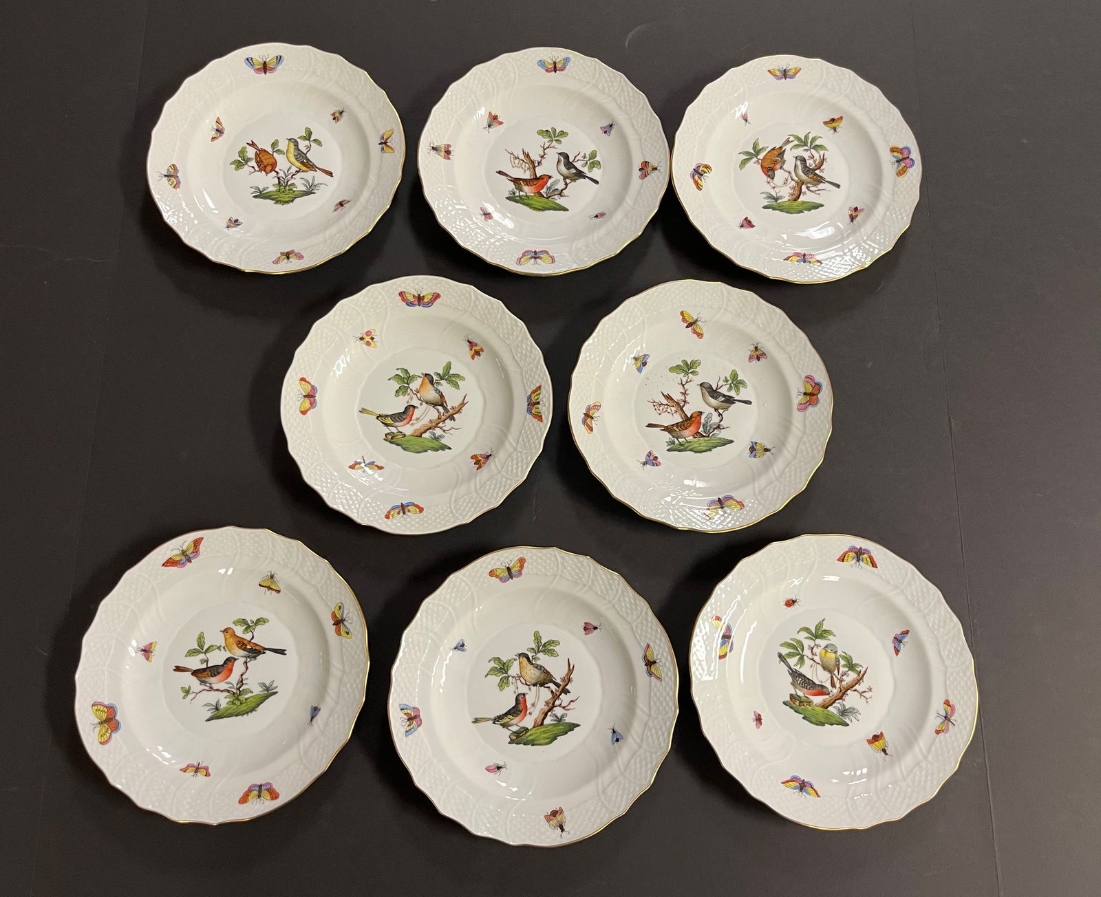 8 Herend Rothschild bird plates (1 of 2)