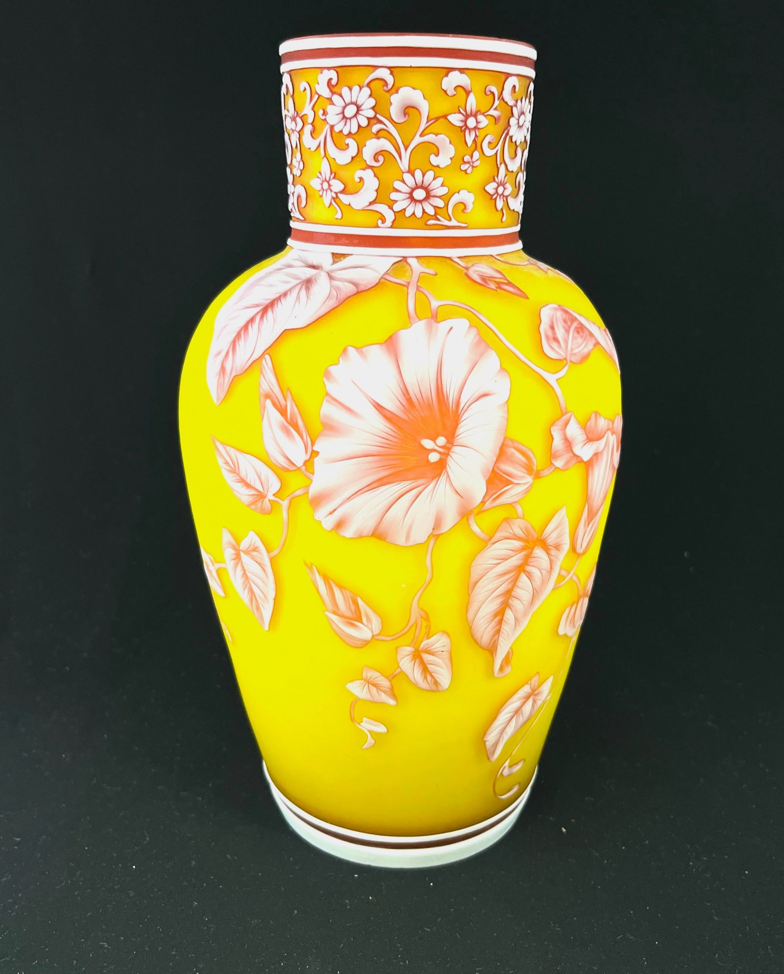 Webb three colored cameo glass vase (1 of 5)