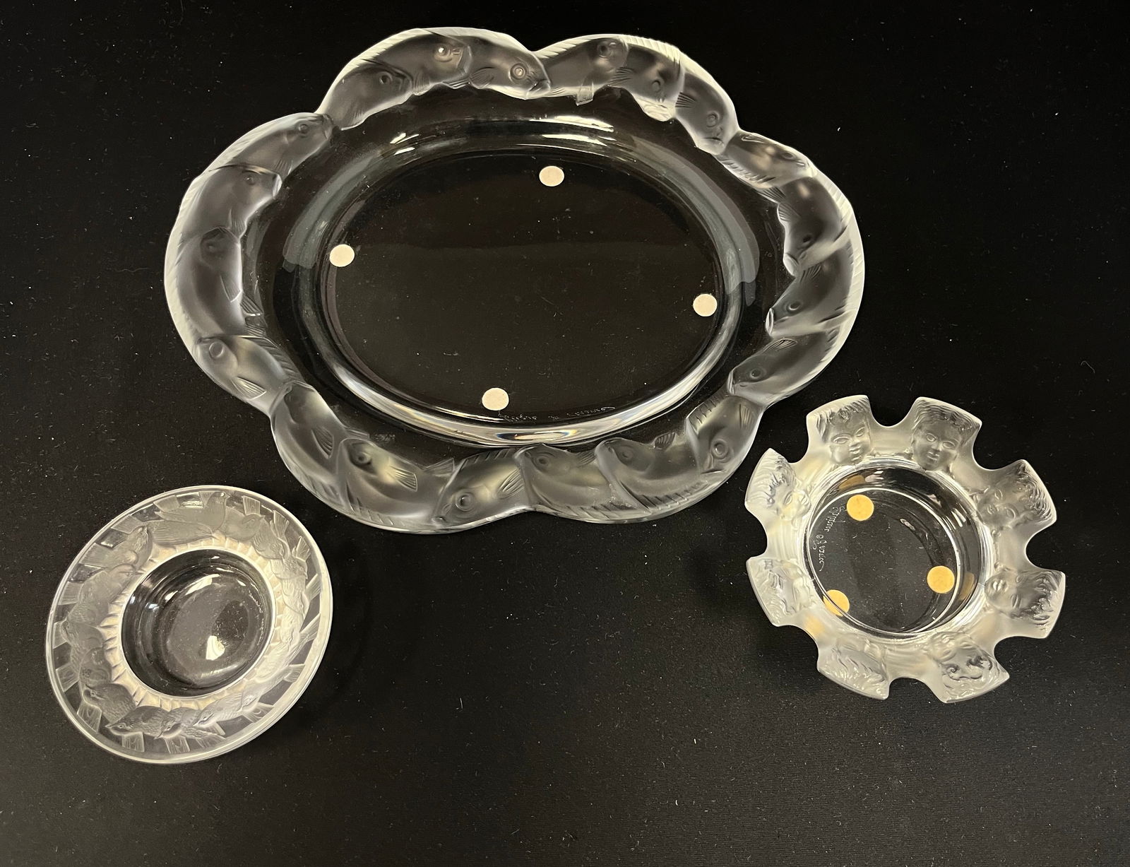 Three Lalique glass dishes (1 of 5)