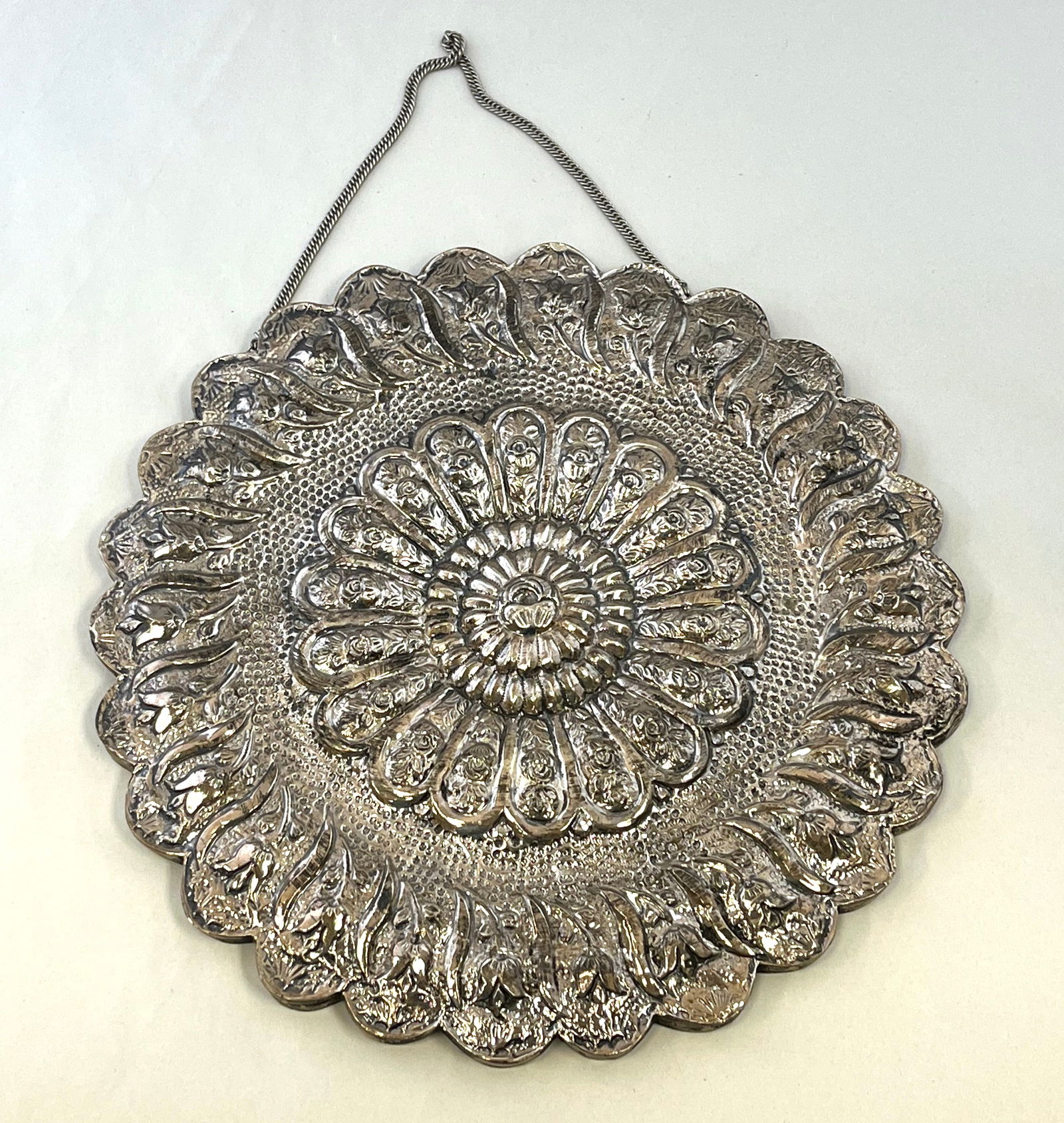 Round Turkish silver mirror (1 of 3)