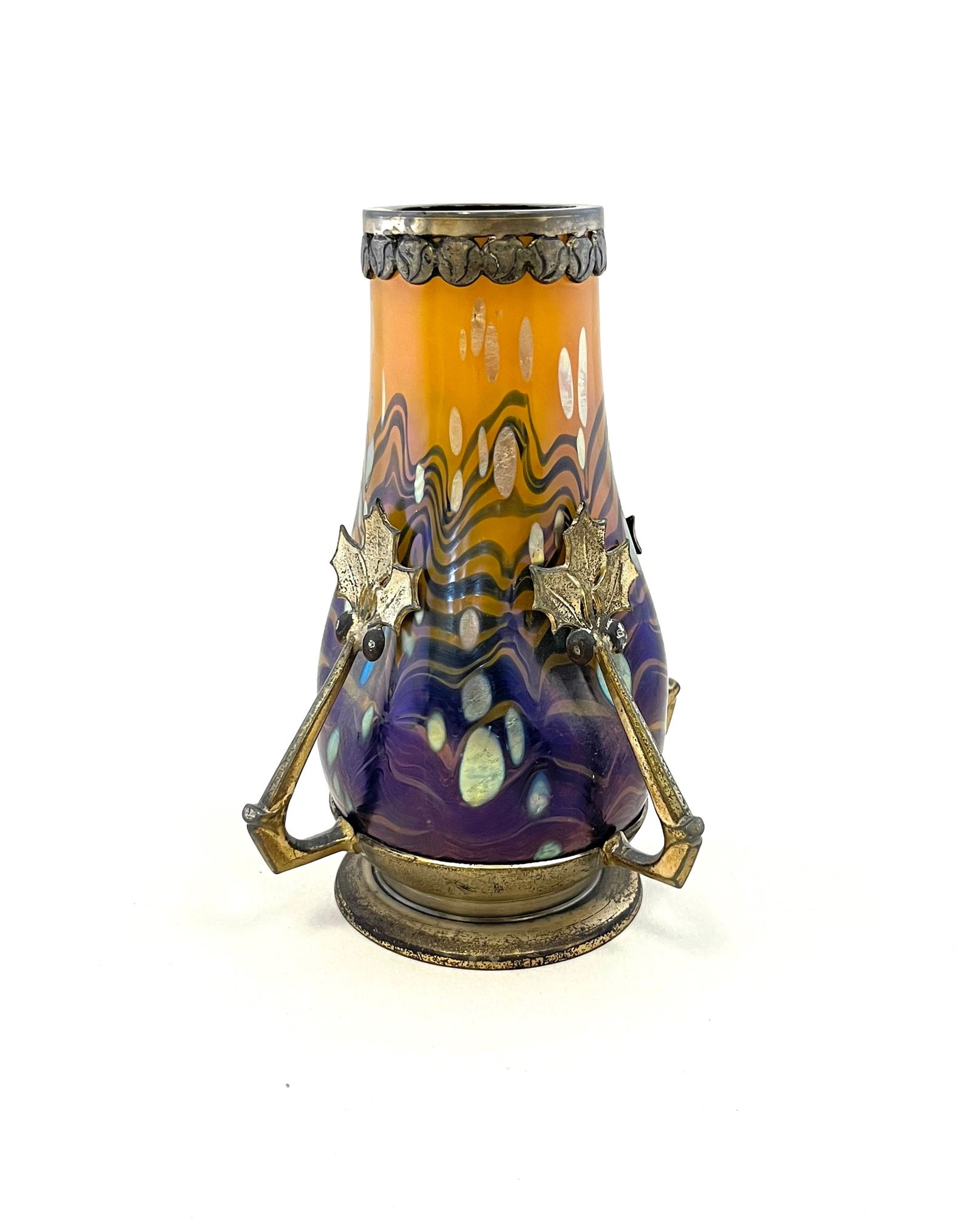 Loetz Cytisus glass and metal vase (1 of 5)