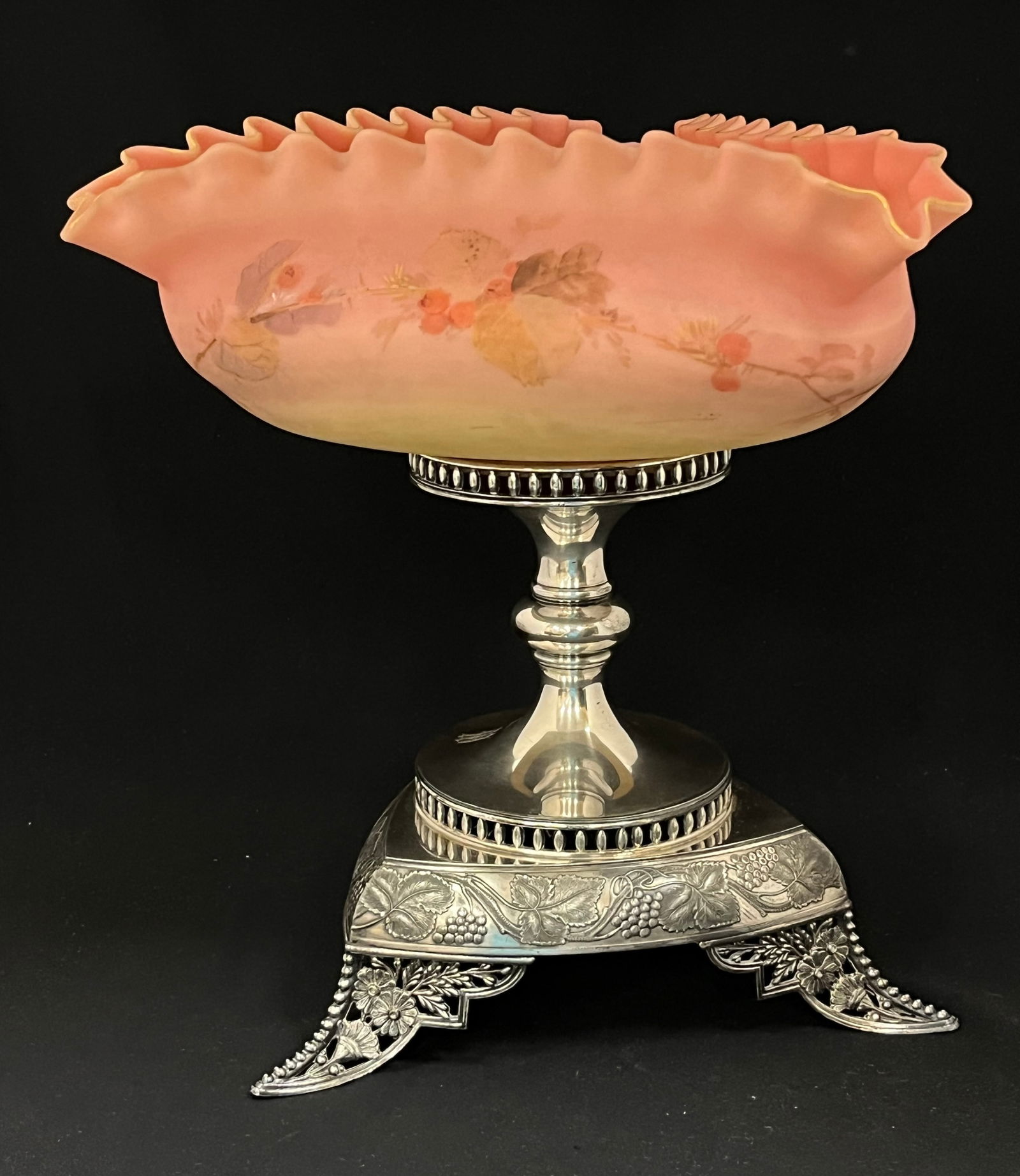 Mt. Washington Burmese bowl on stand (1 of 6)