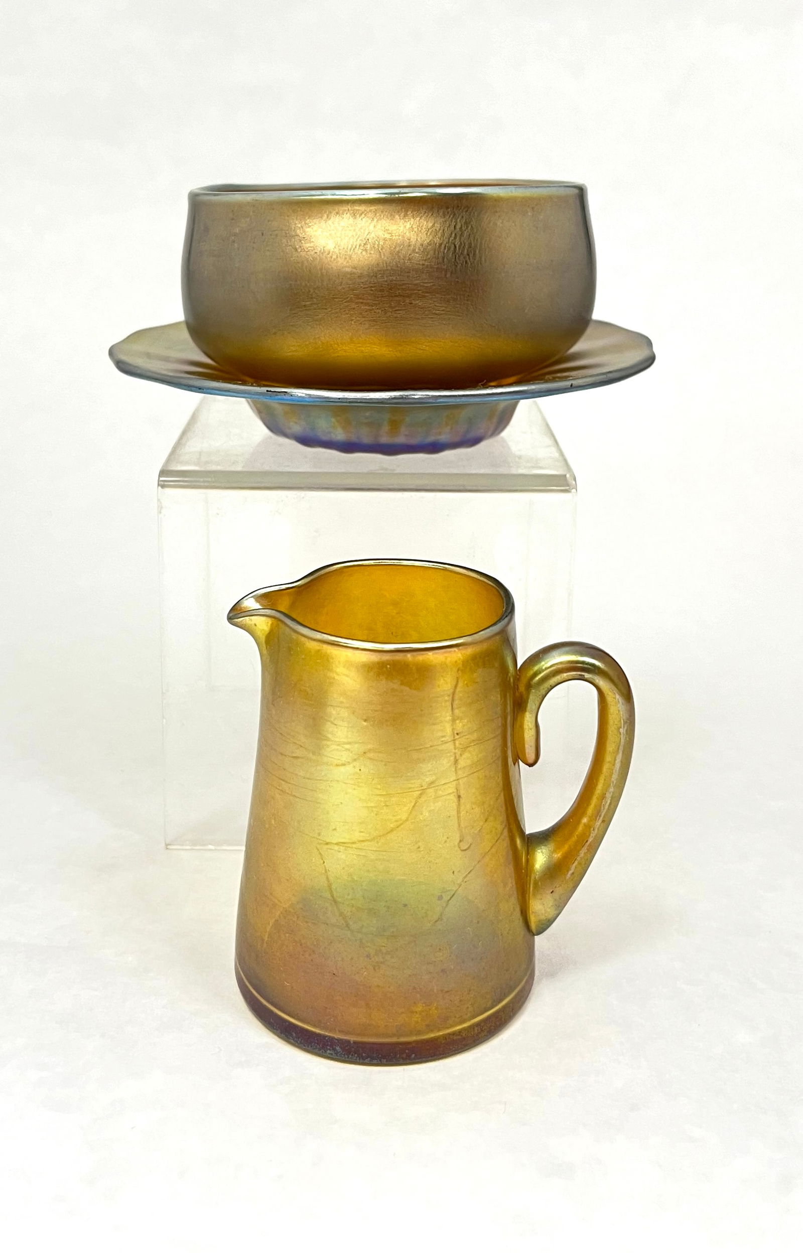 Two Tiffany glass items (1 of 6)