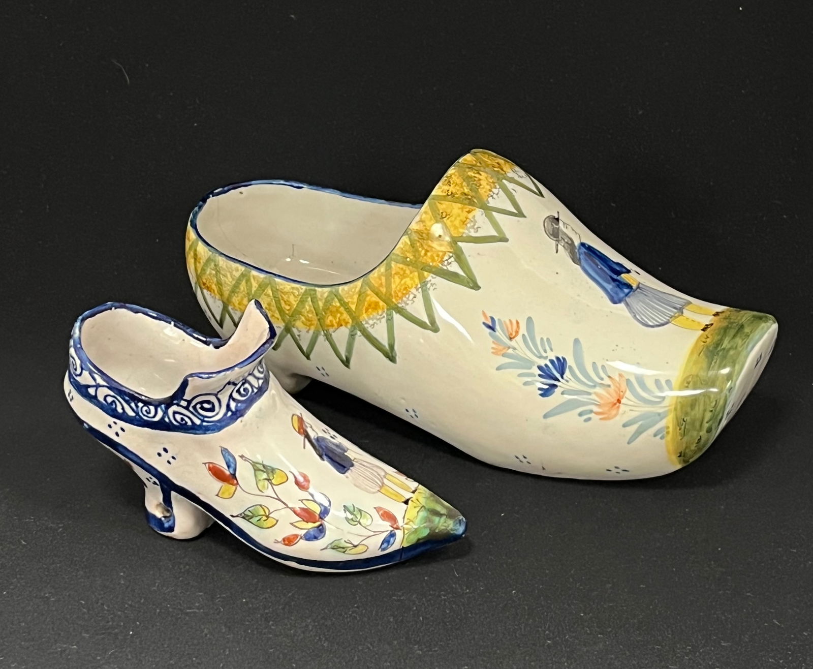 Two French Faience Sabots (1 of 4)