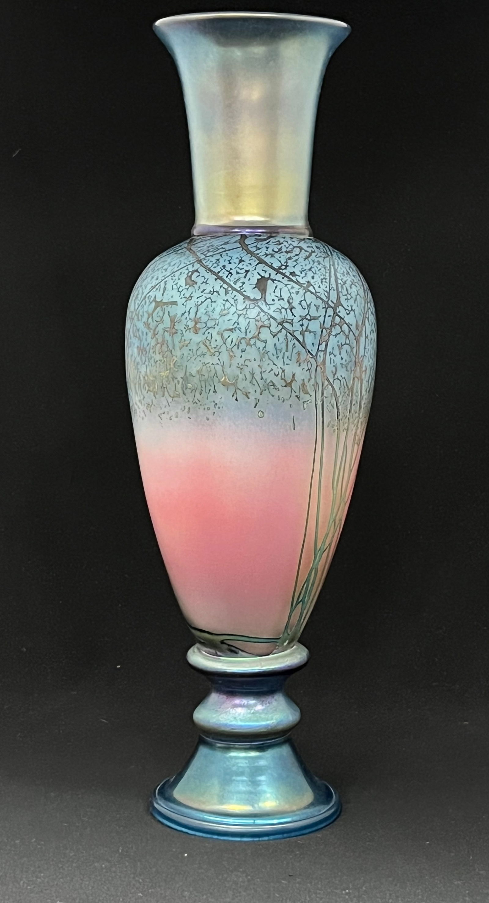 Peet Robison blue and pink footed vase (1 of 4)